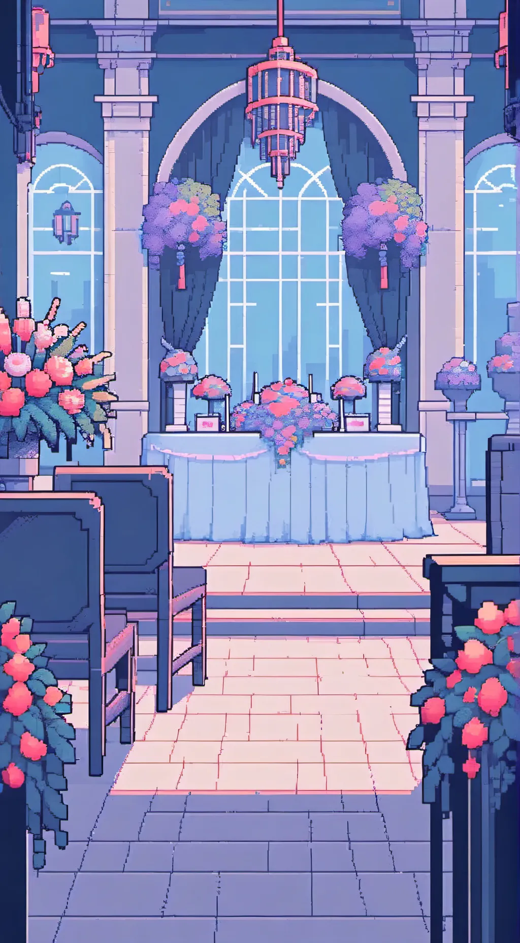 ai character: FPE E&C Wedding background