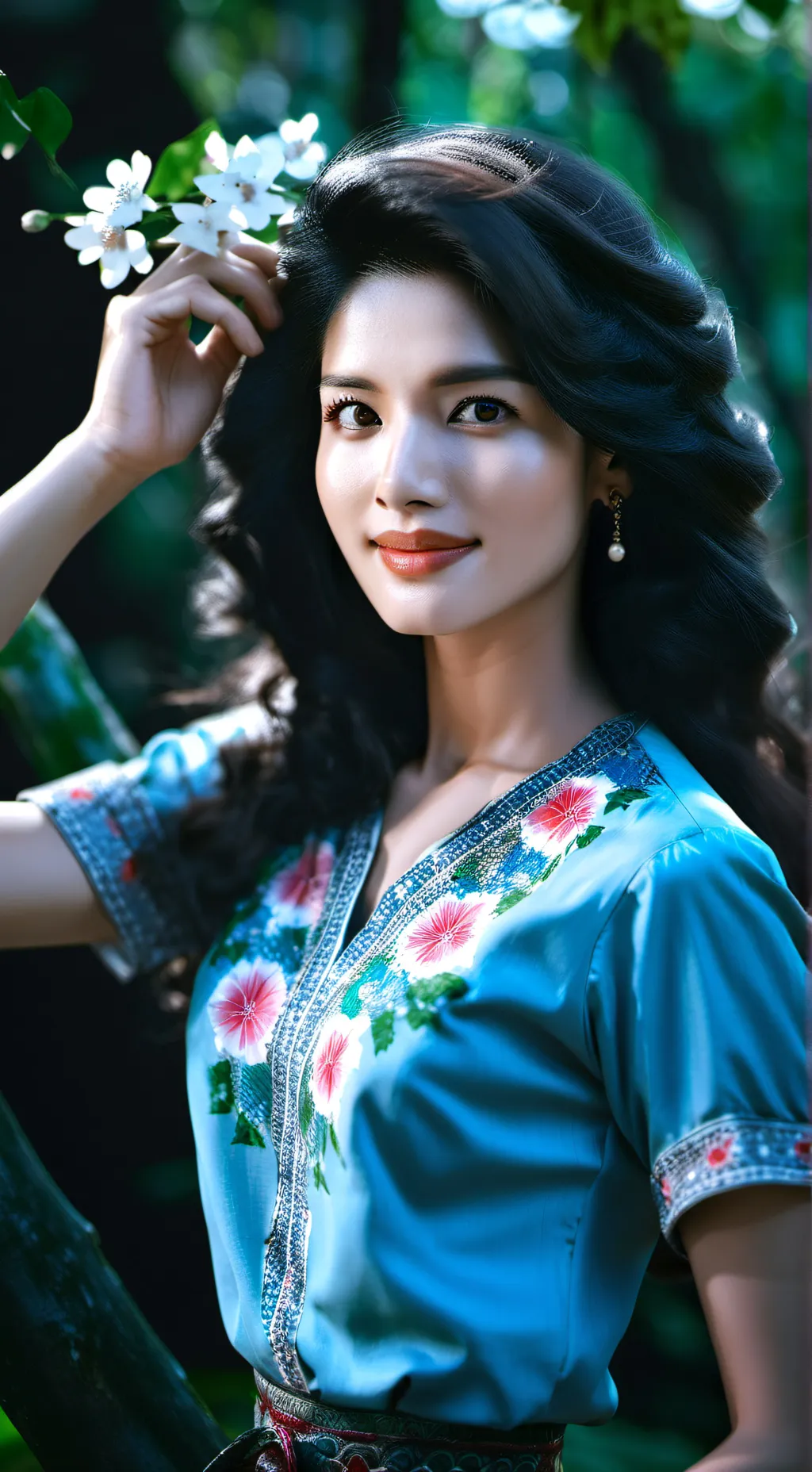 ai character: Violet background