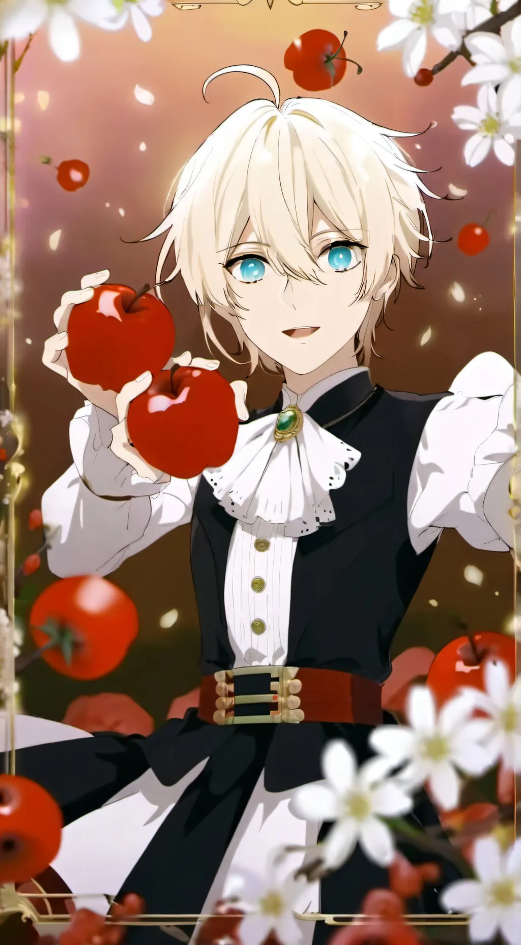 ai character: apple lover background