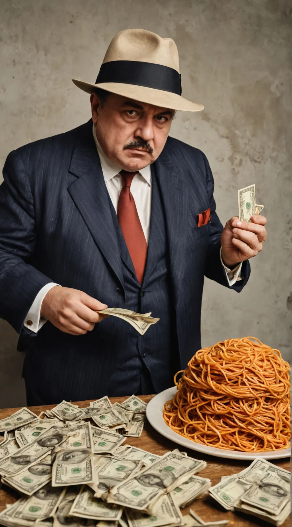 ai character: Don Pasta background