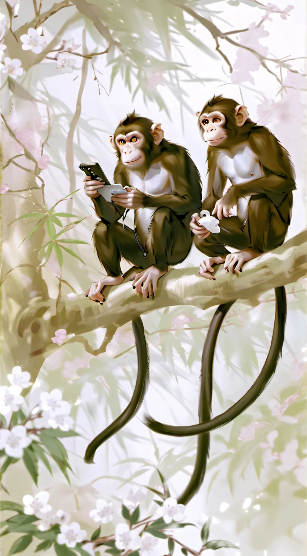 ai character: Обезьянки background