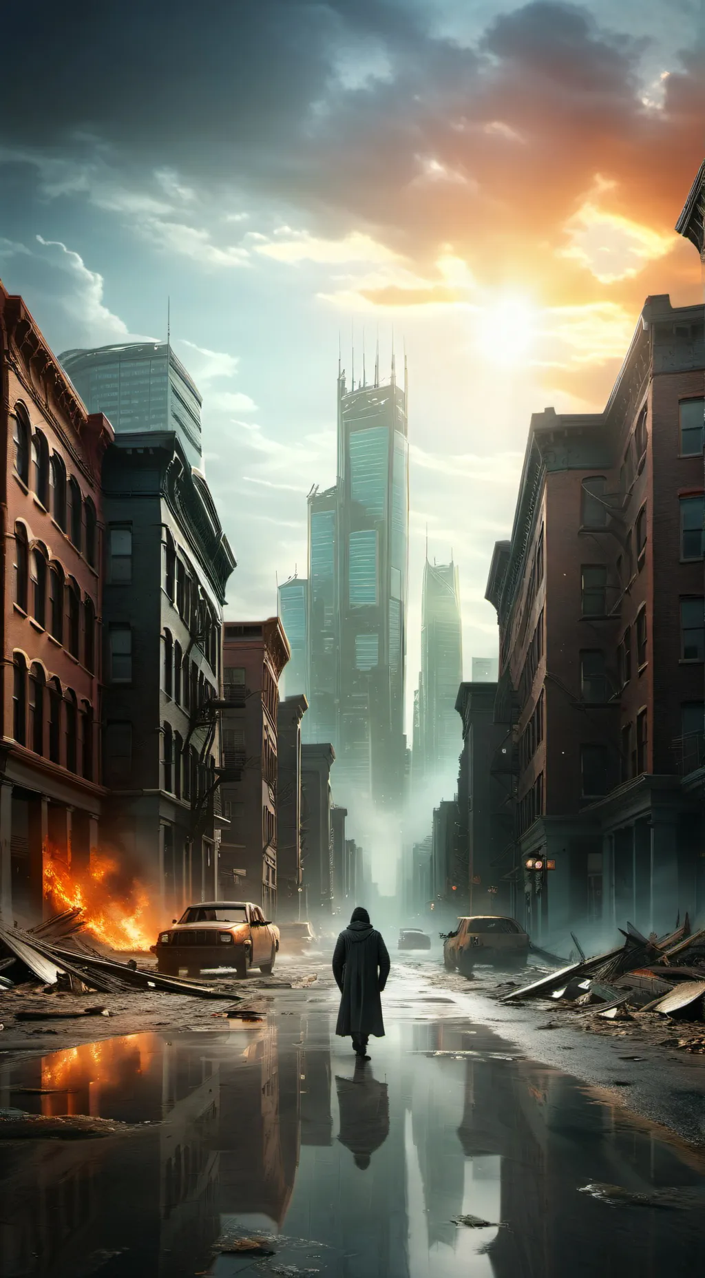 ai character: girl infection  background