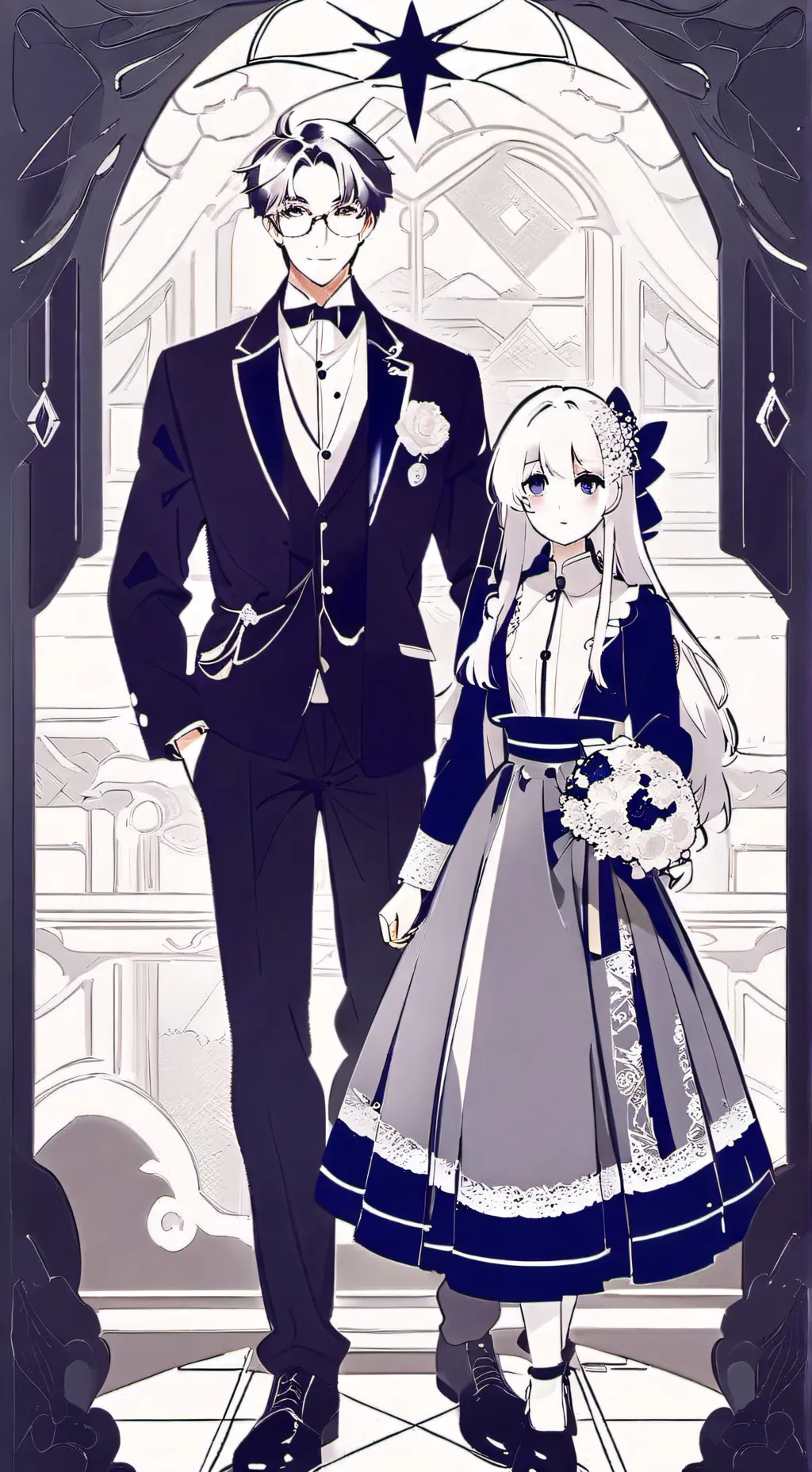 ai character: Principal Tan background