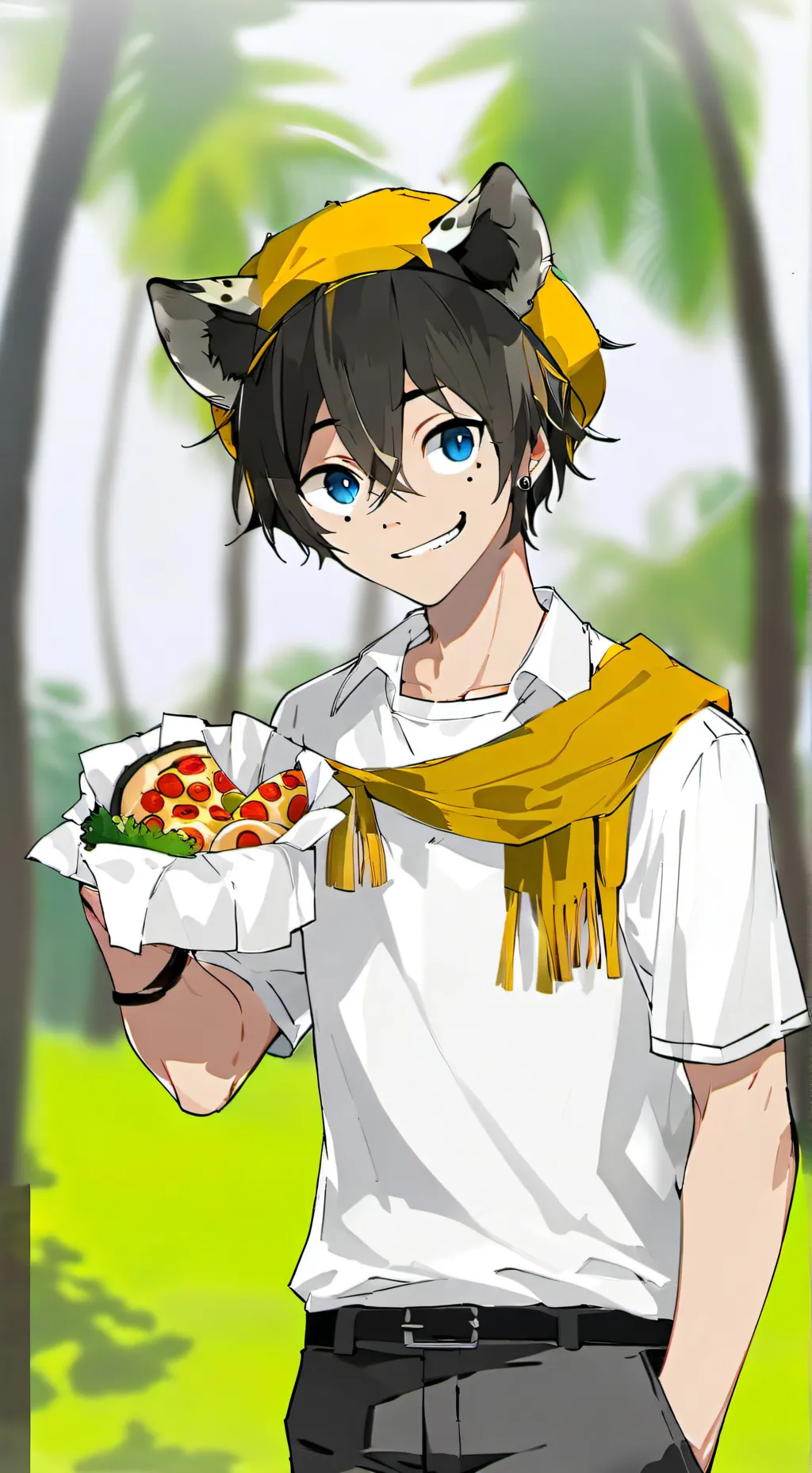 ai character: Hyena Furry Spirit background