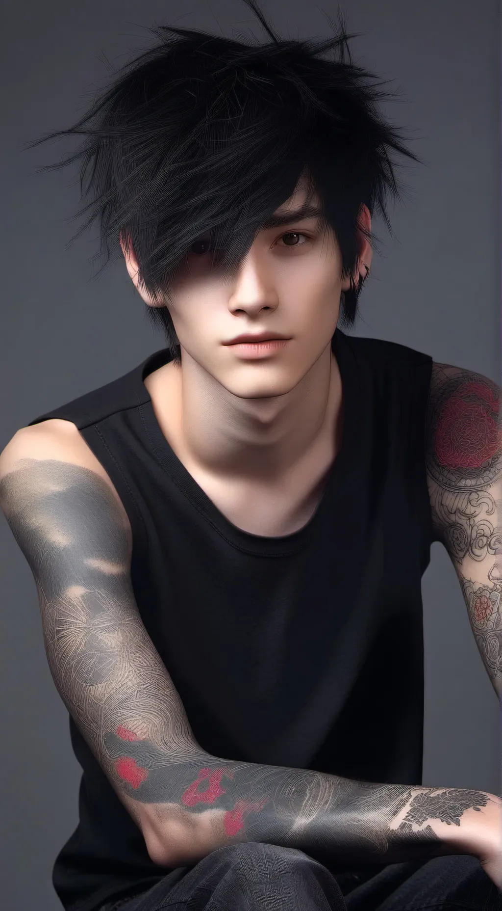 ai character: Mark da EMO BOI☠️ background