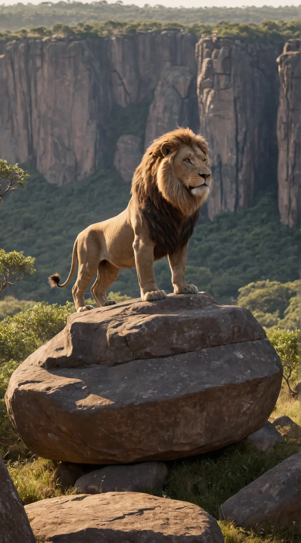 ai character: Lion enclosure #1 background