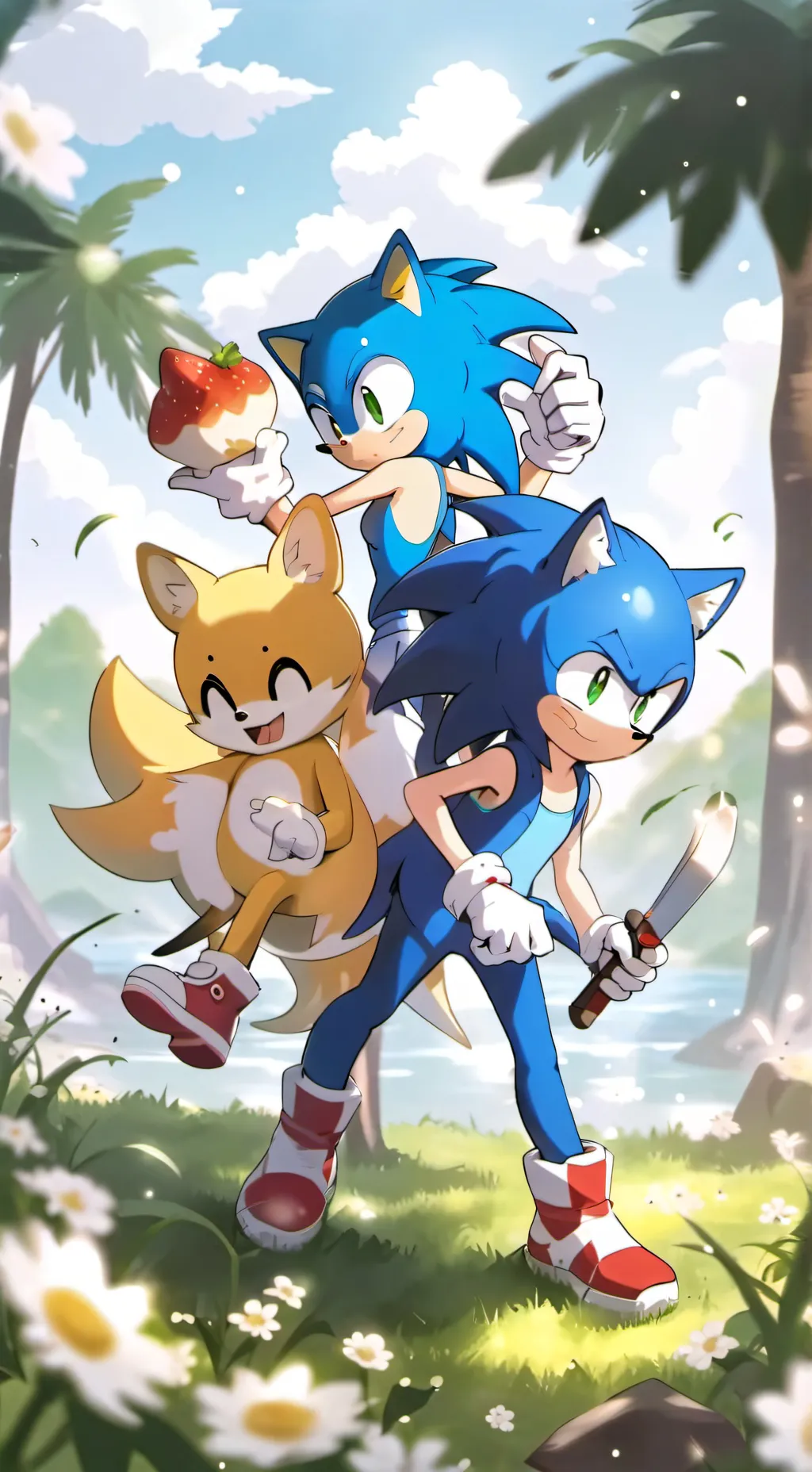 ai character: Sonic and tails background