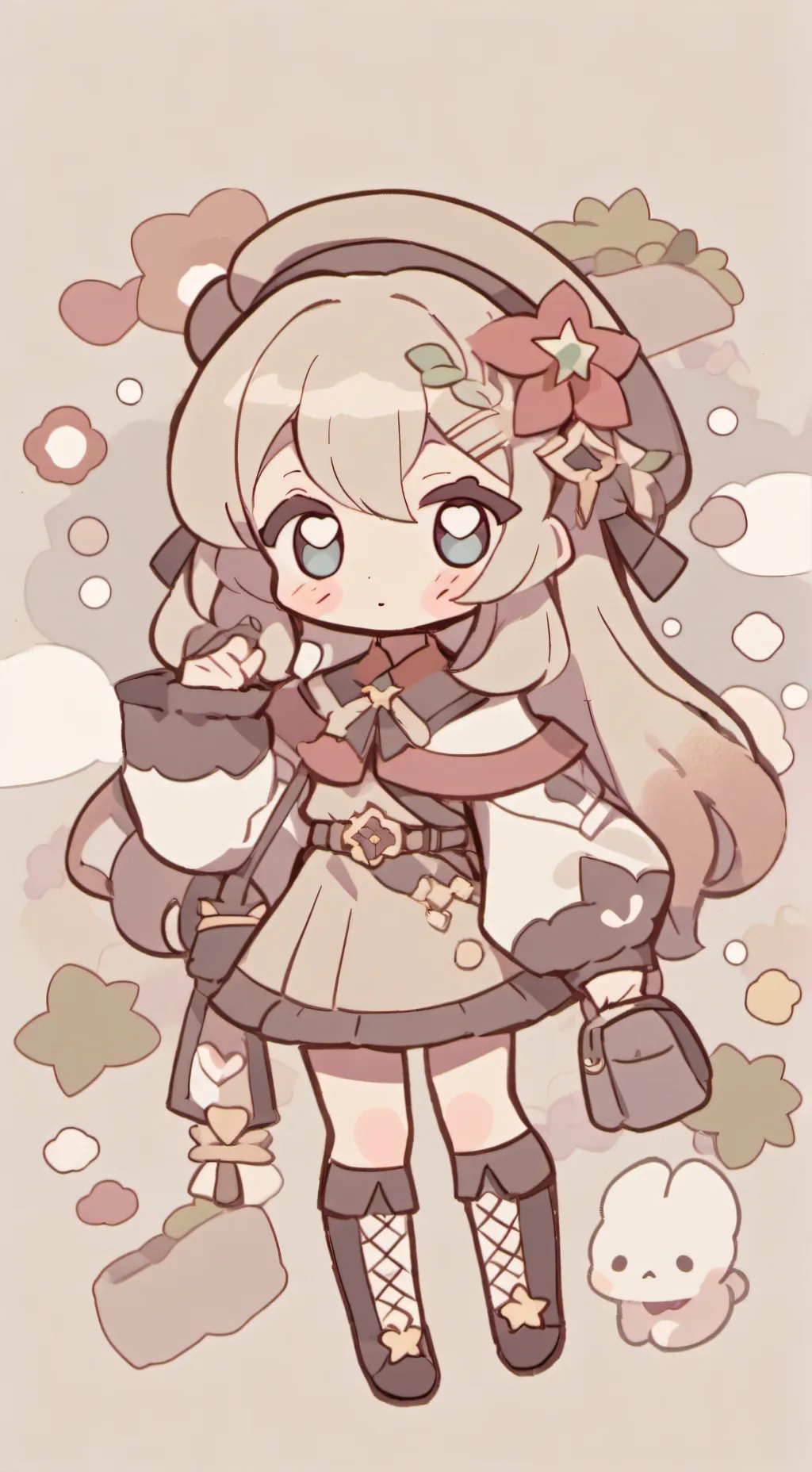 ai character: Durple background