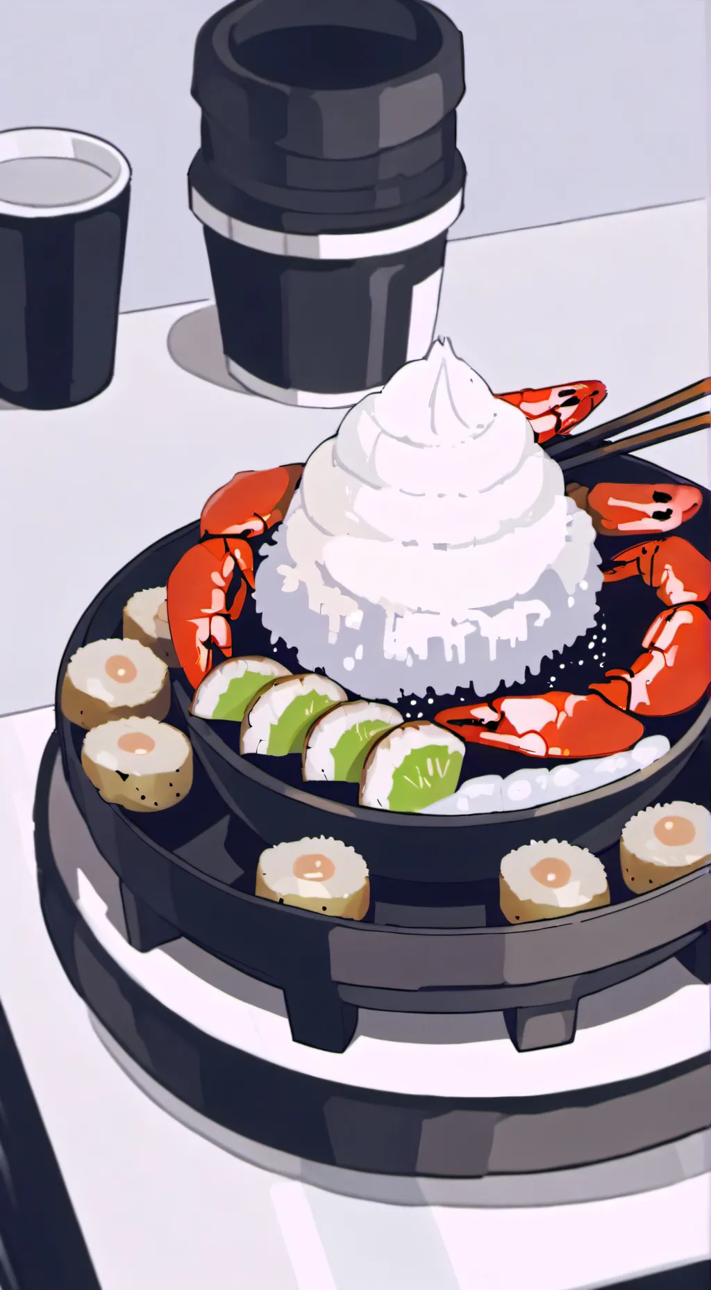 ai character: shrimpo (🍤🤬)  background