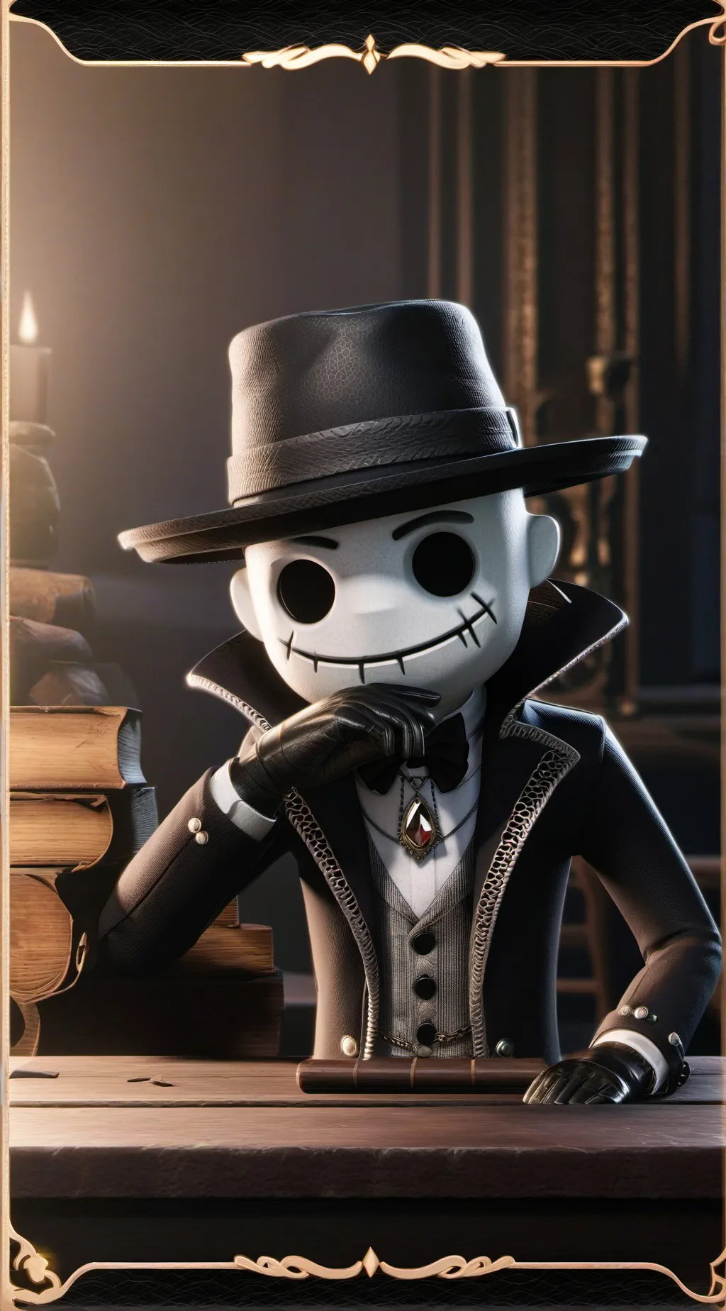 ai character: sprinkle horror background