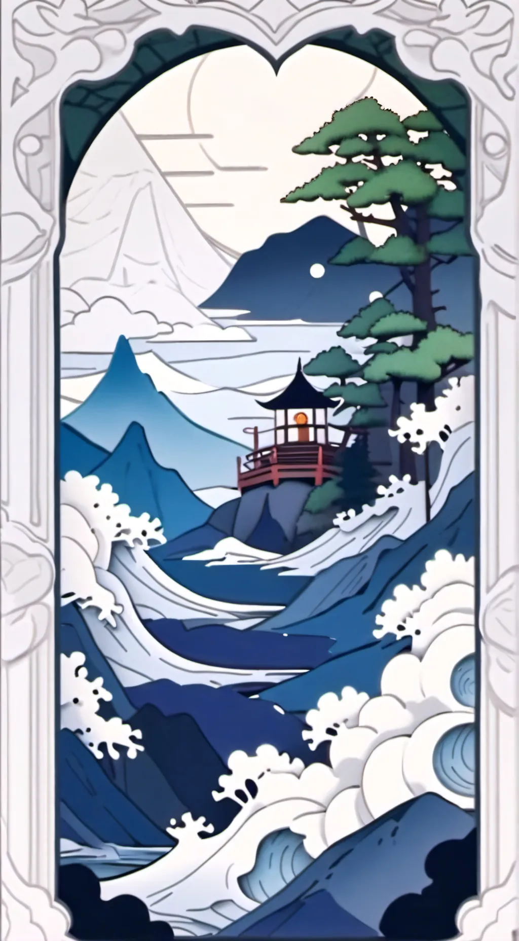 ai character: Cone background