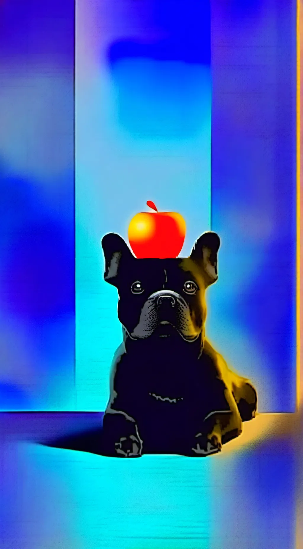 ai character: apple dog background
