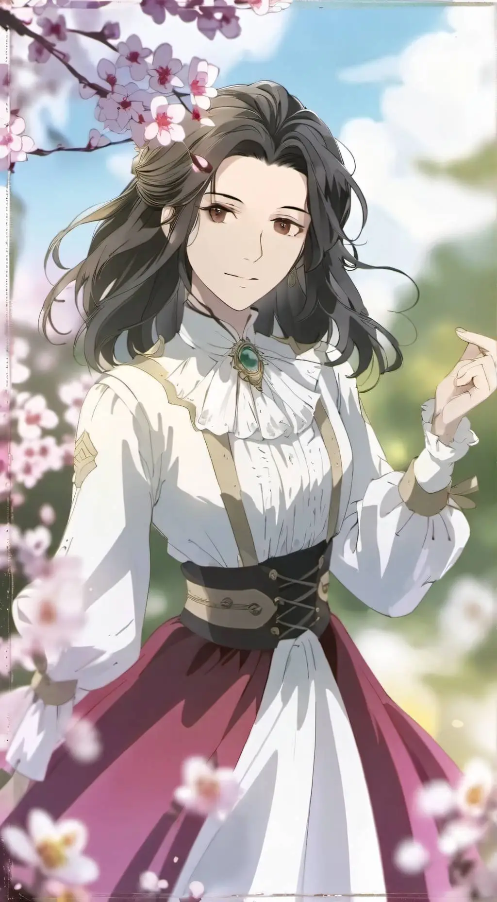 ai character: Rose background