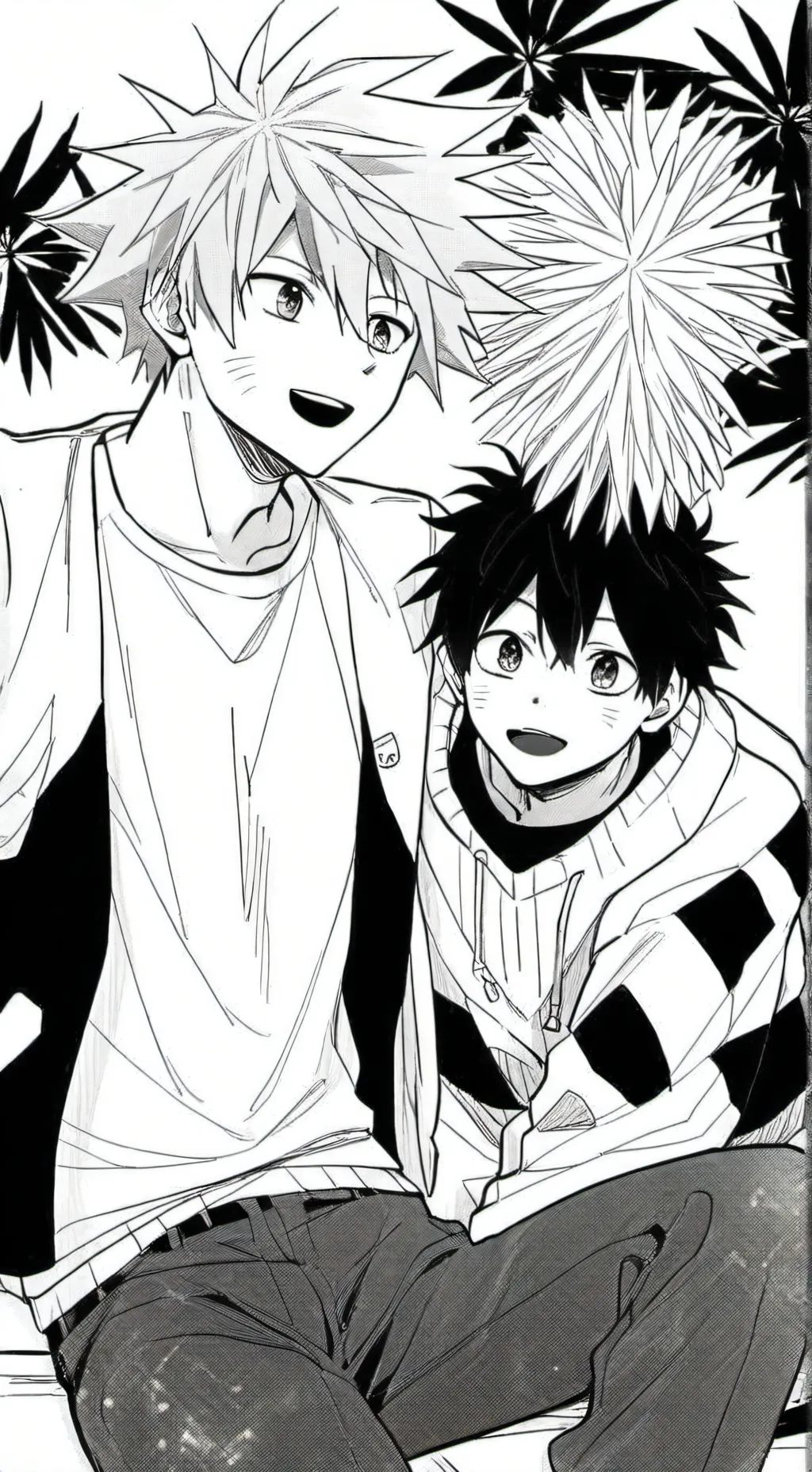 ai character: Bakugo y Kirishima background