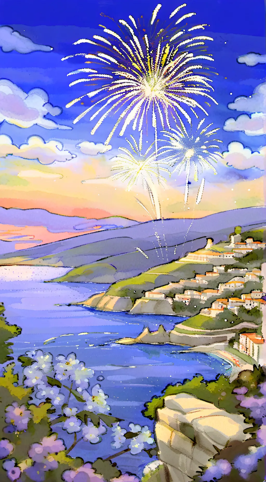 ai character: Tsàms new years background