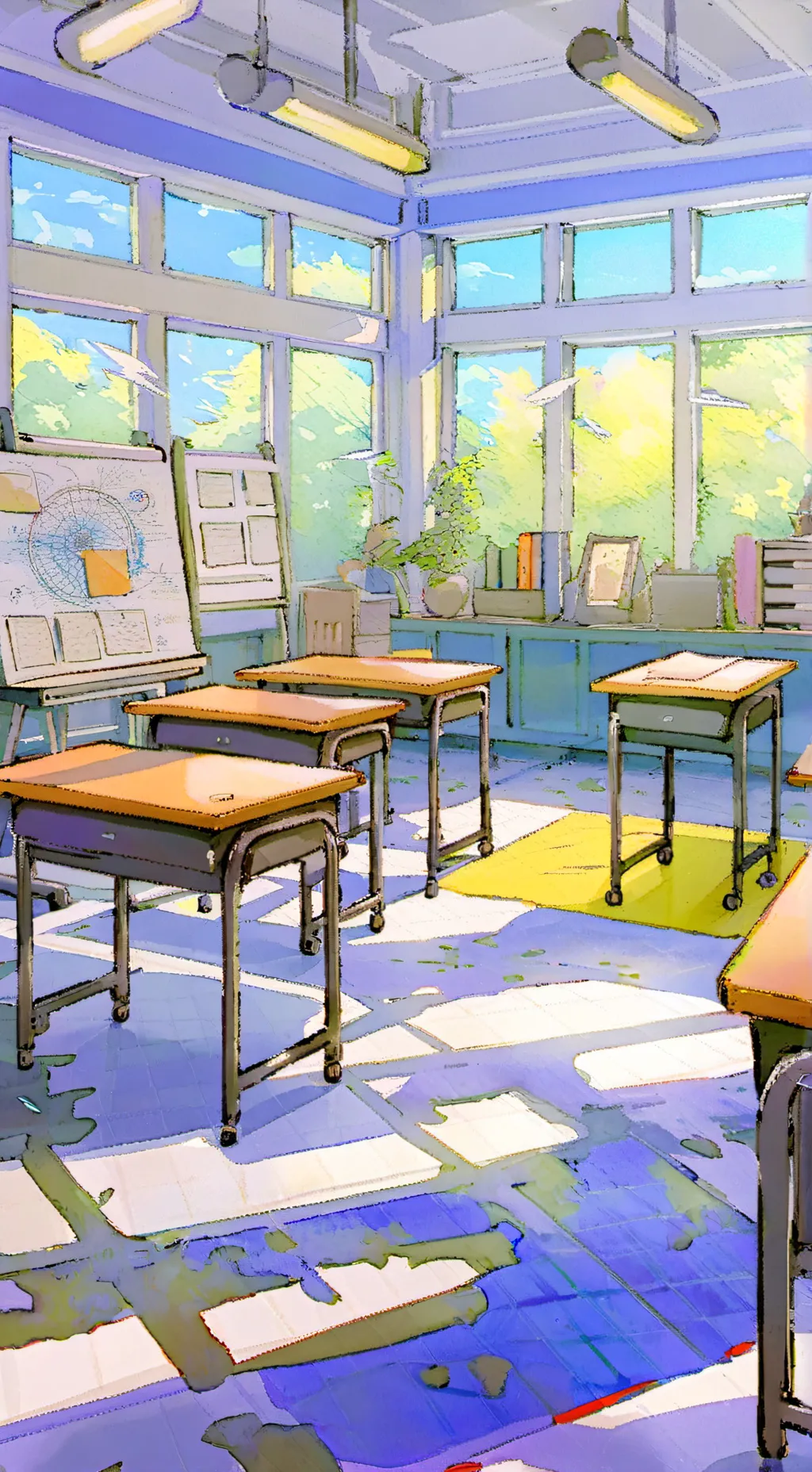 ai character: ch  classroom background