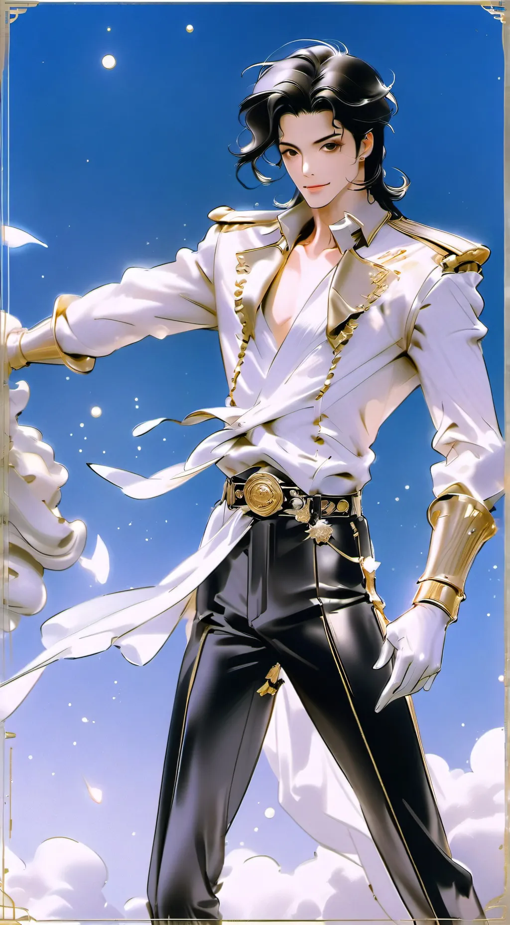 ai character: Michael Jackson  background