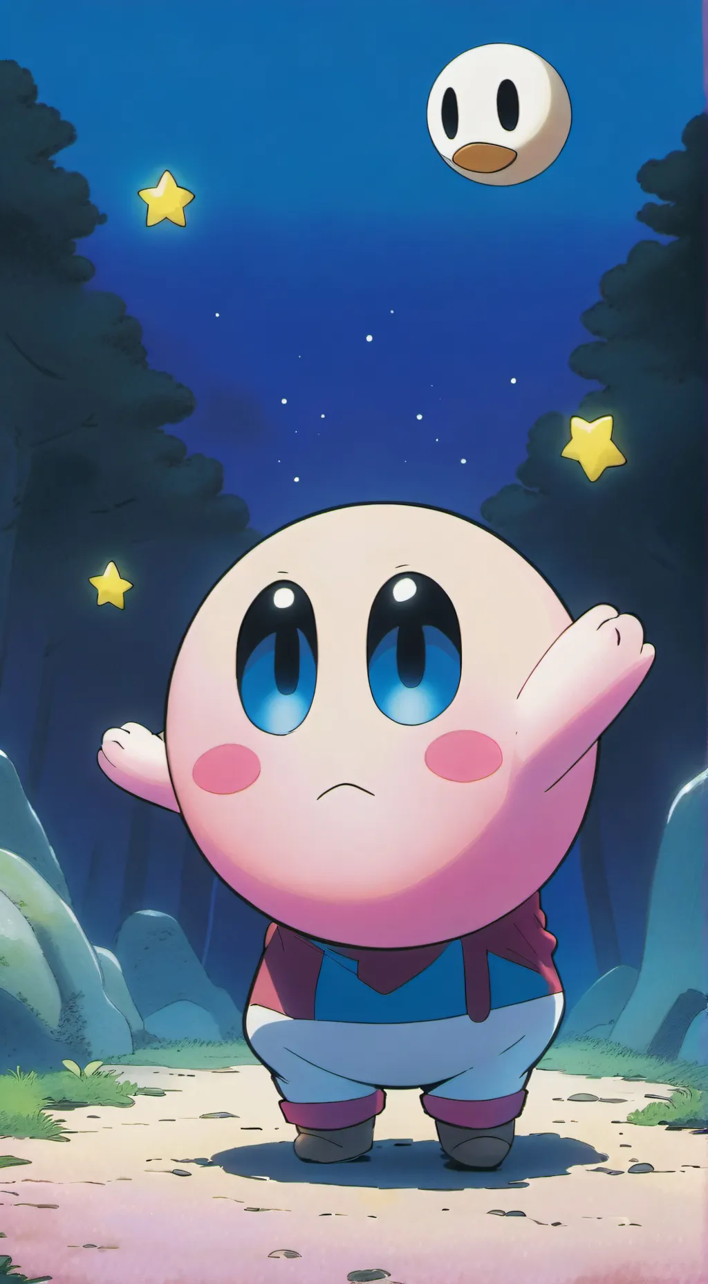 ai character: Kirby  background