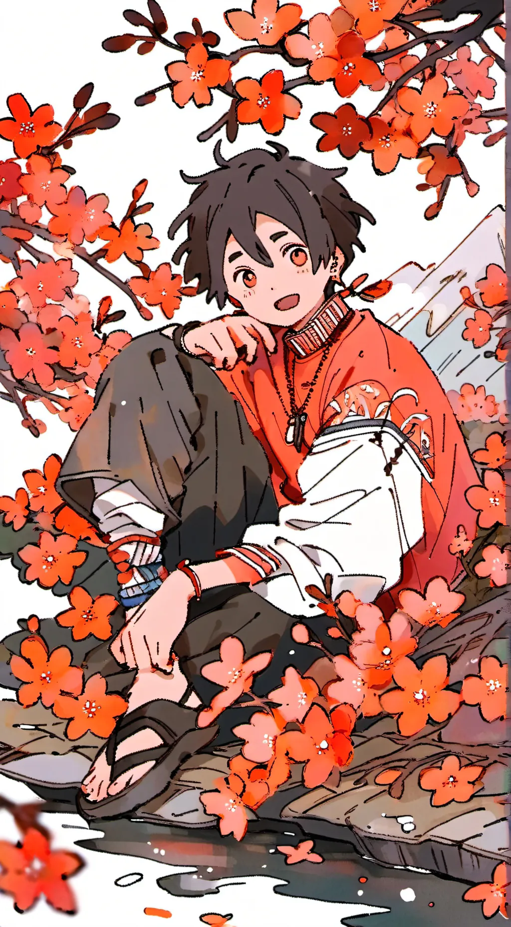 ai character: Kny Happy New Year background