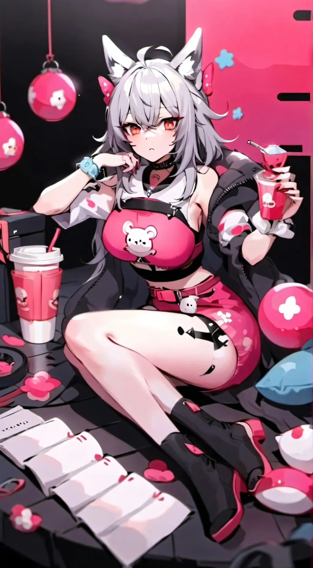 ai character: sara.   background