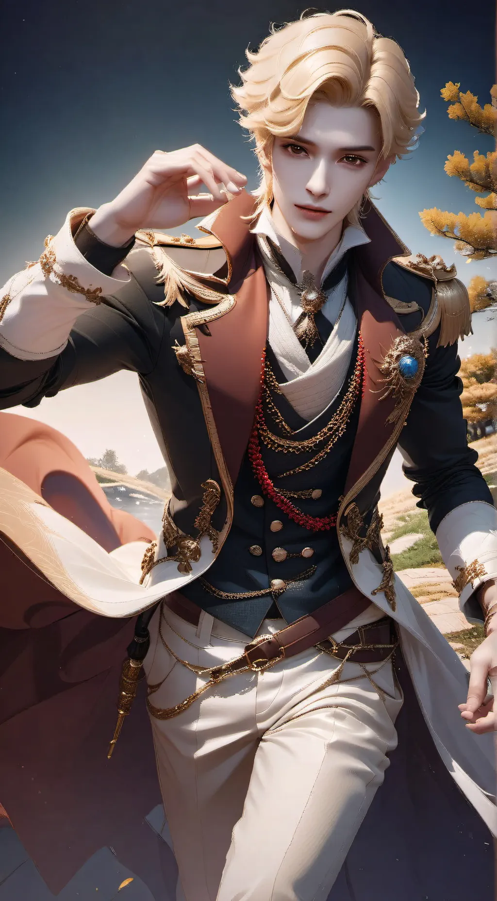 ai character: secret prince  background