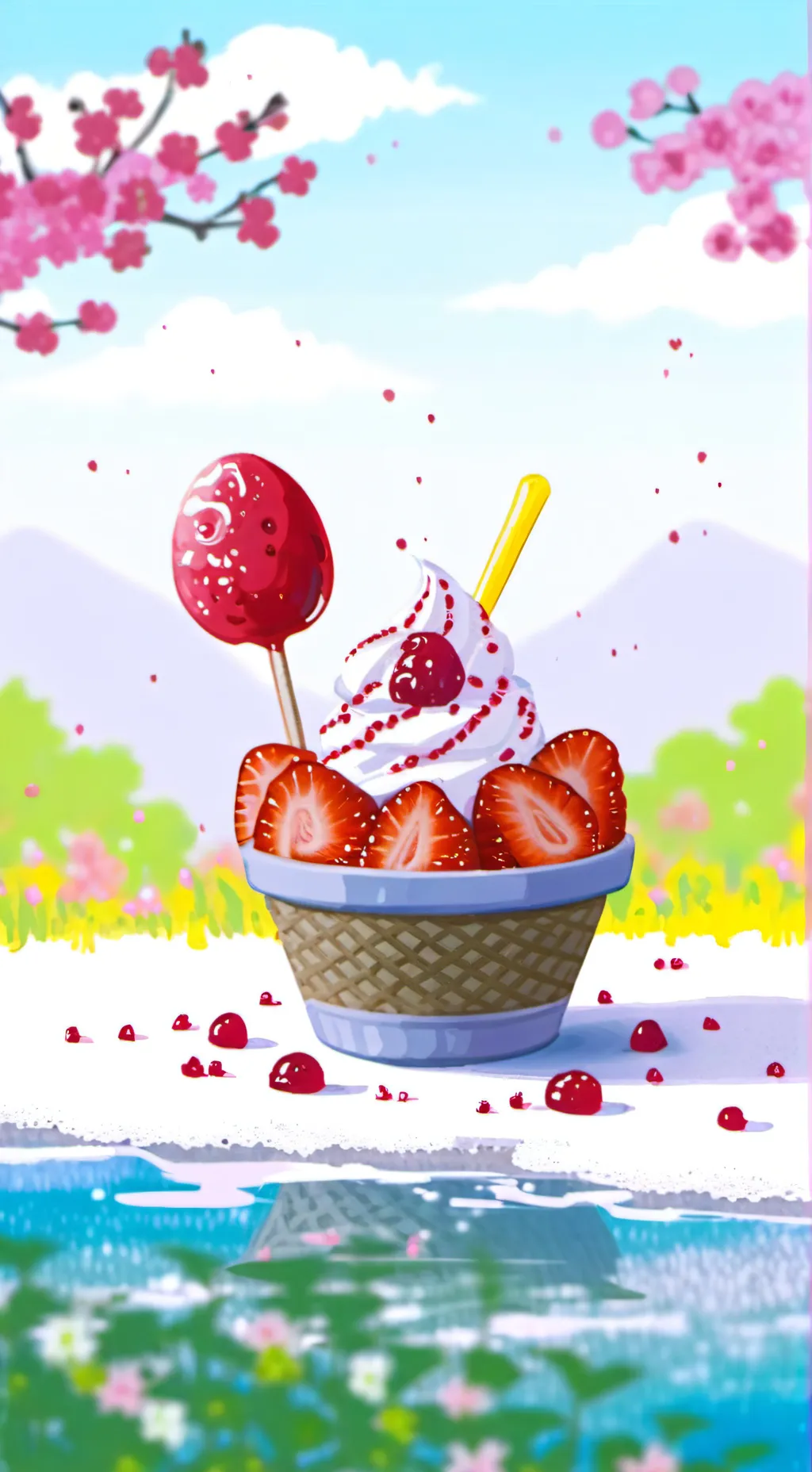 ai character: Ice Cream background