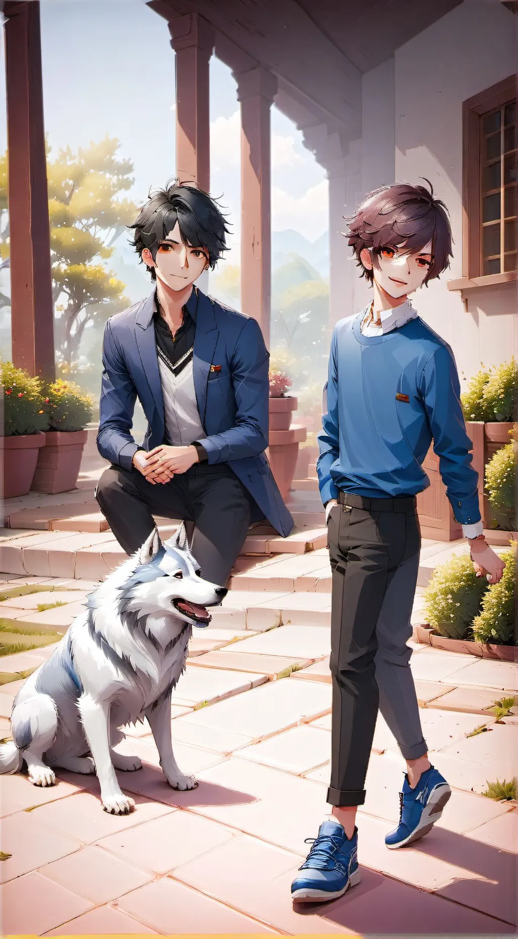 ai character: 🖤Martin🤎 background