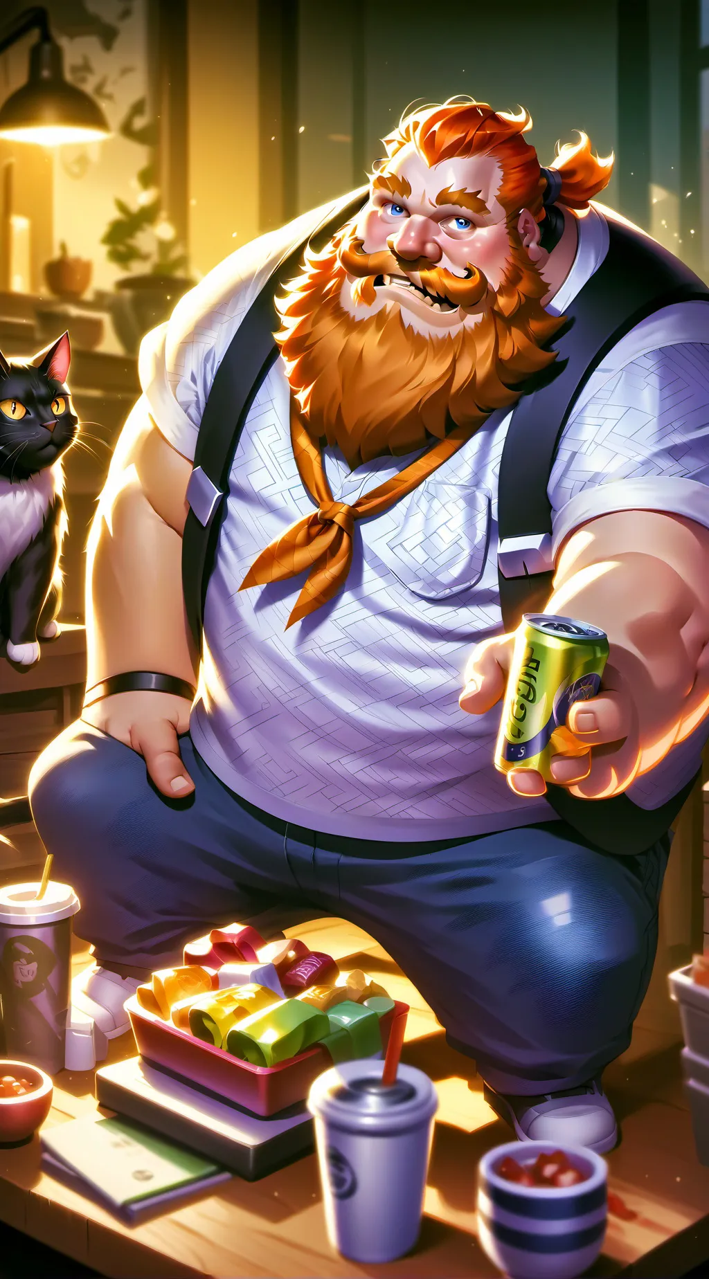 ai character: CaseOh  background