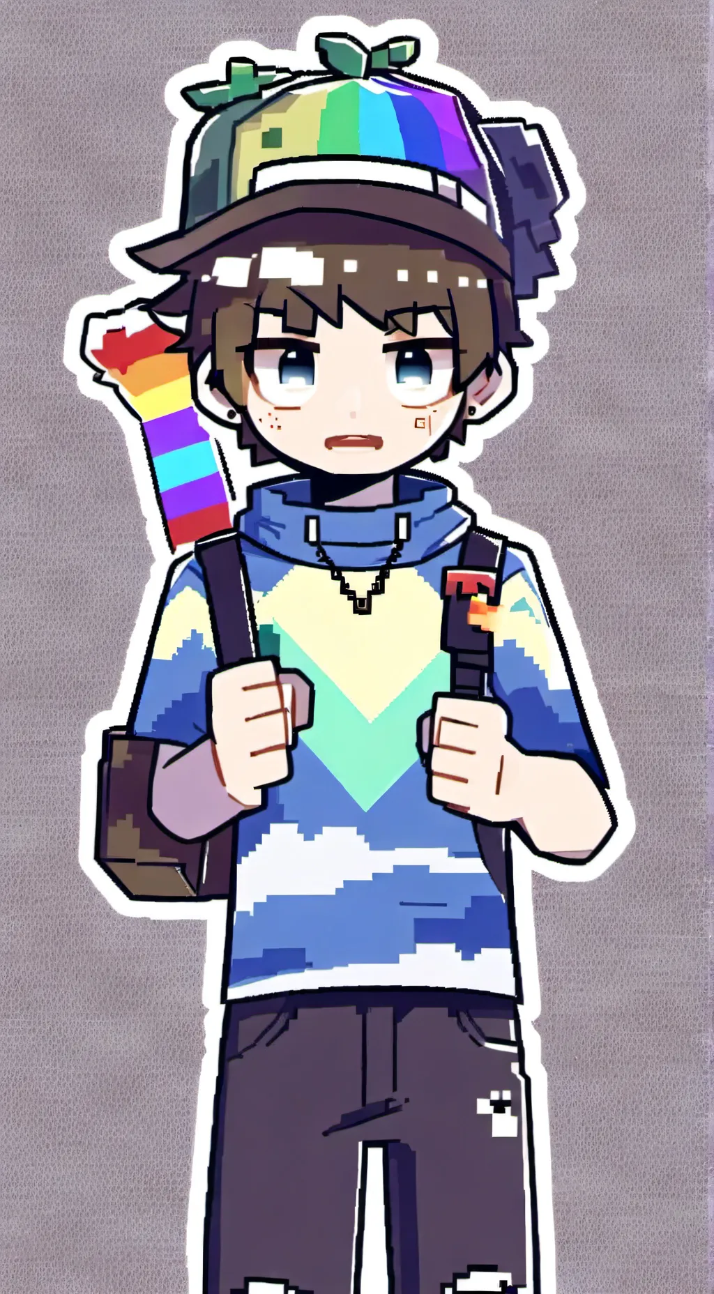 ai character: johnny minecraft background