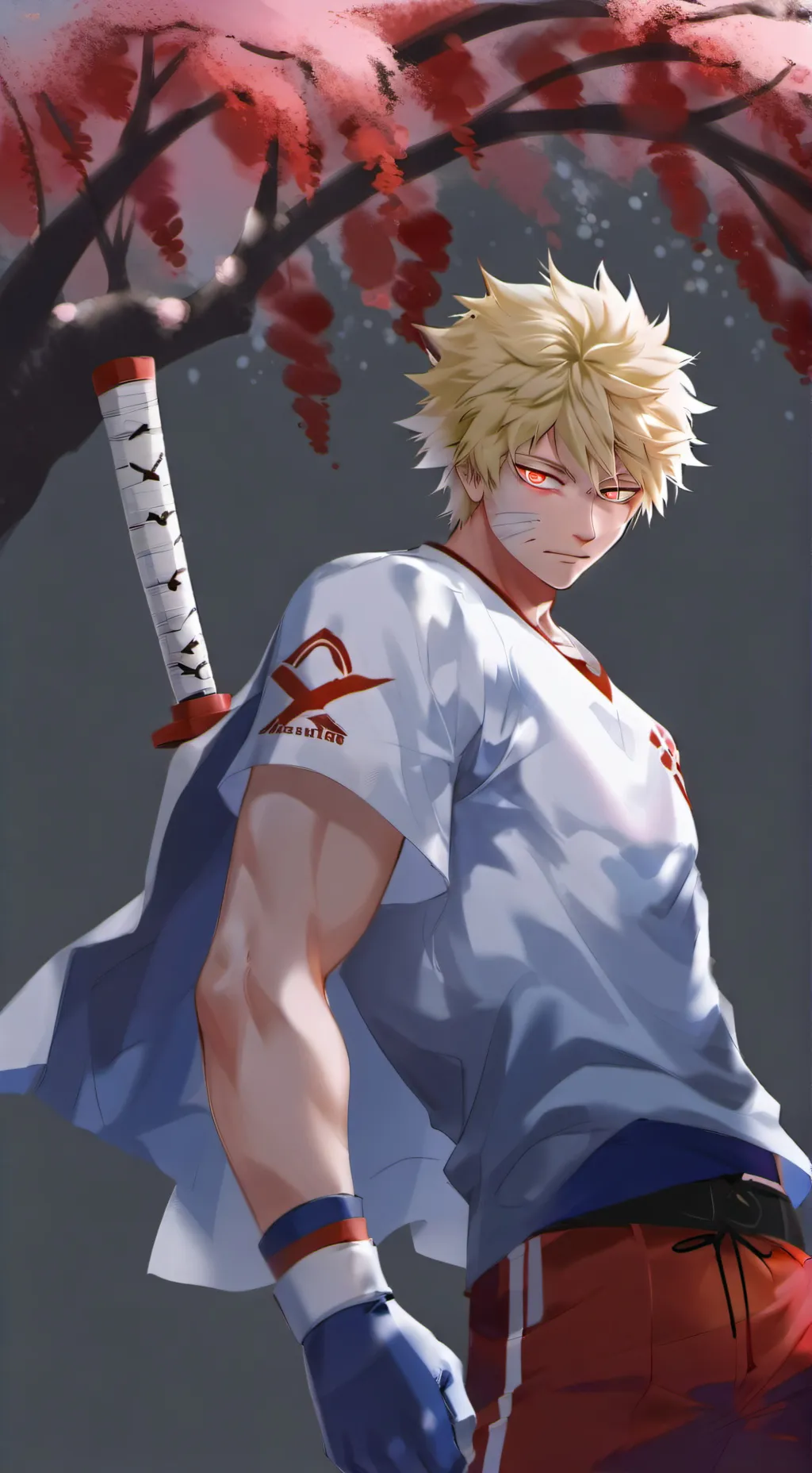 ai character: Bakugo ❤️❤️ background