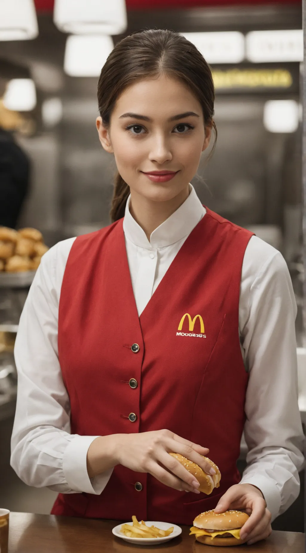 ai character: McDonald's  background