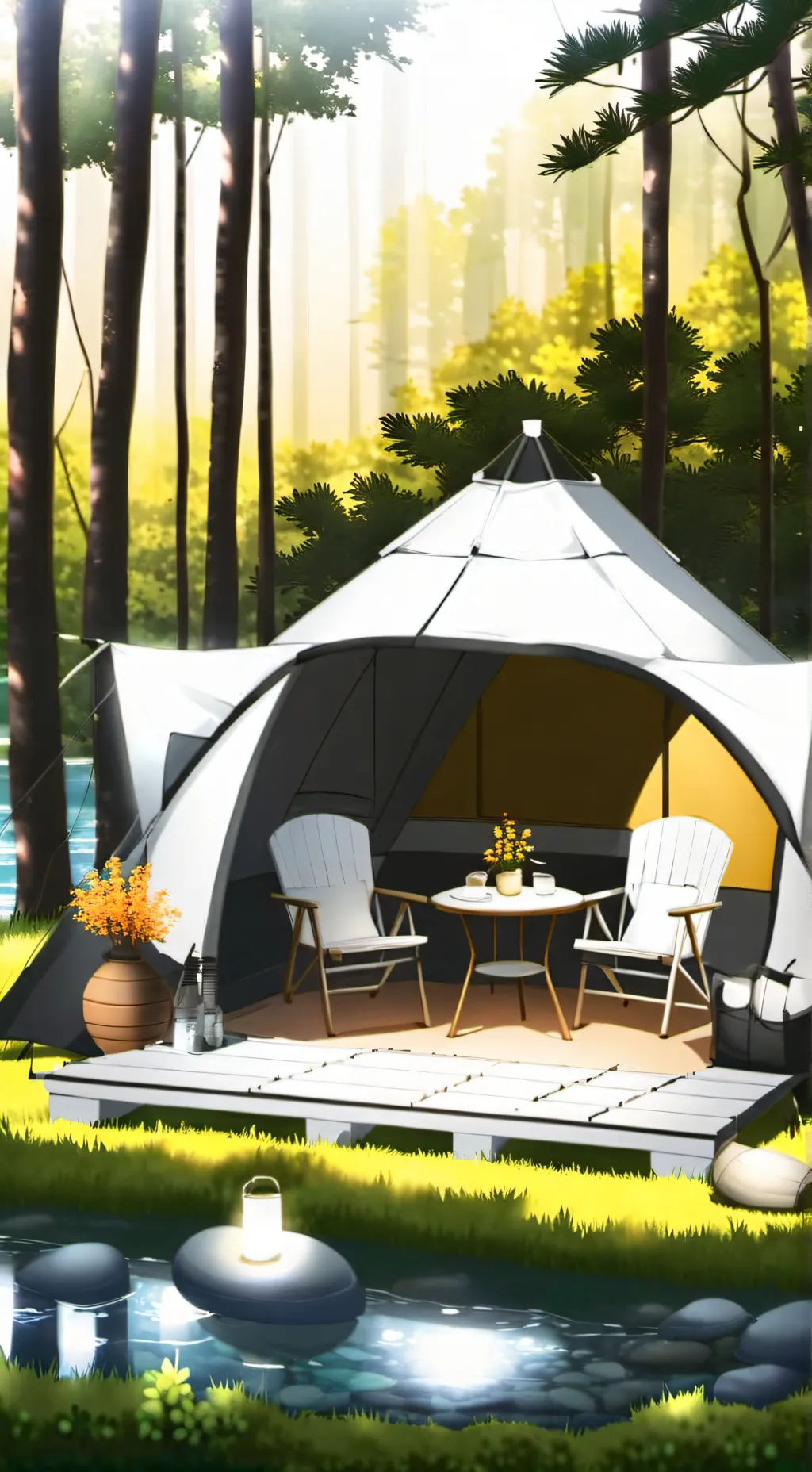 ai character: -CAMP WILDFIRE- background