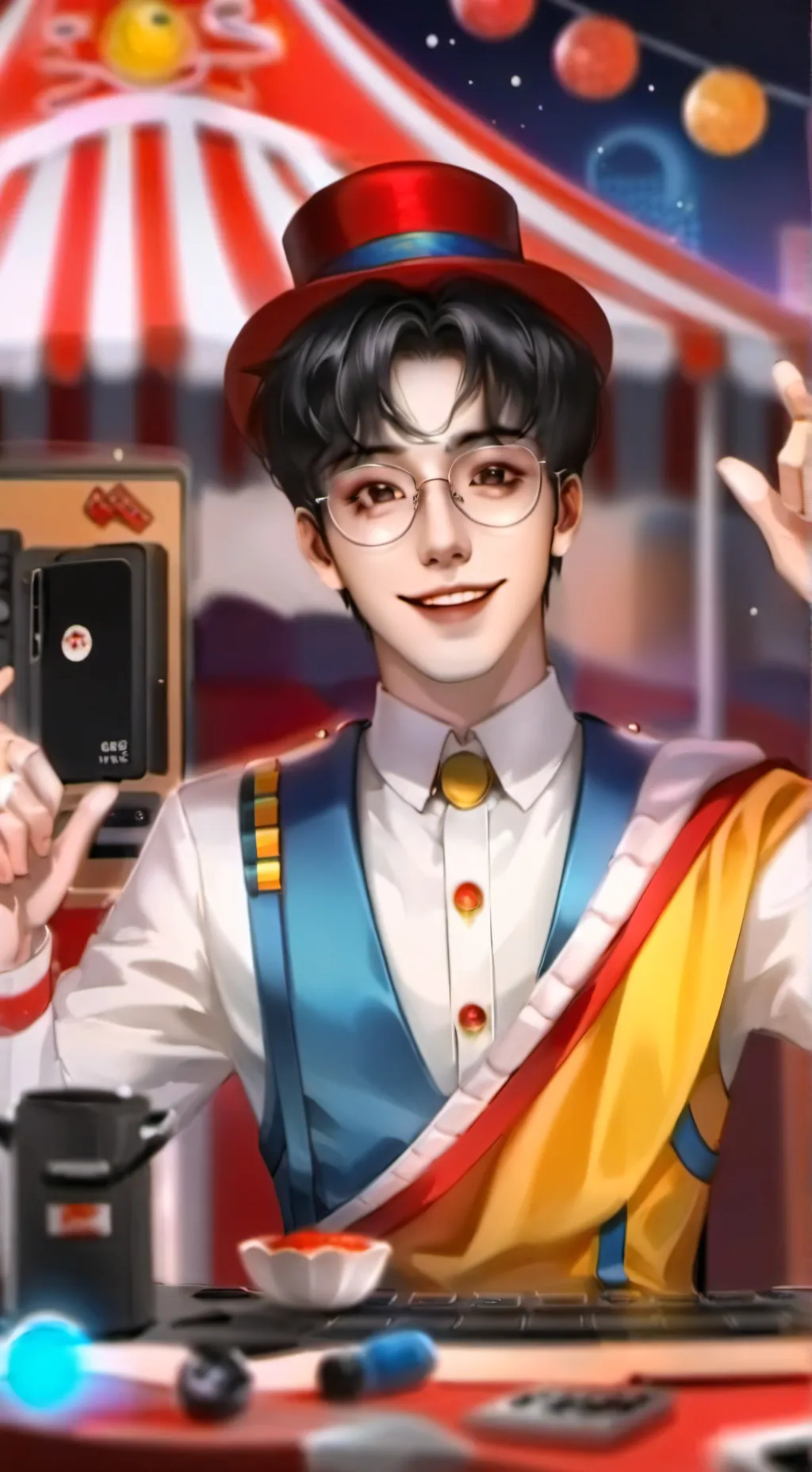 ai character: El circo digital  background