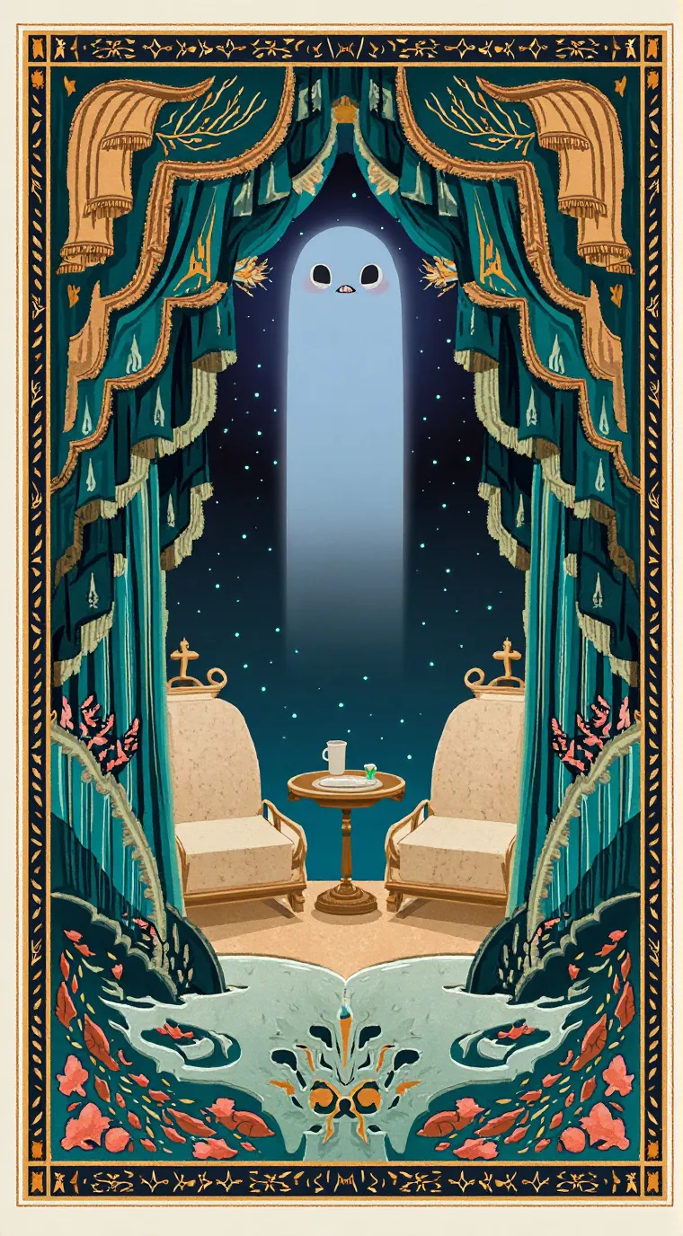 ai character: Glisten andShrimpo background