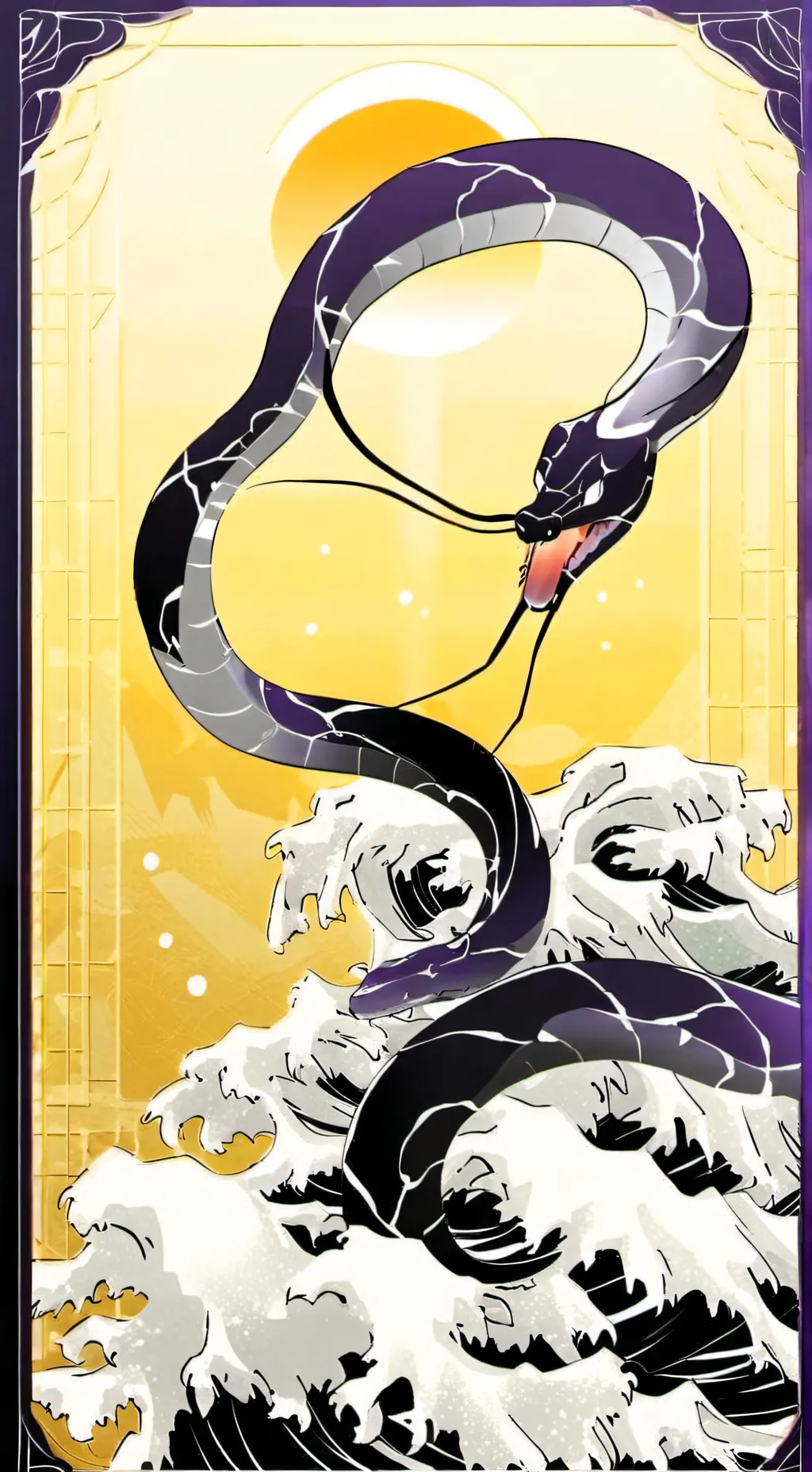 ai character: death durple background