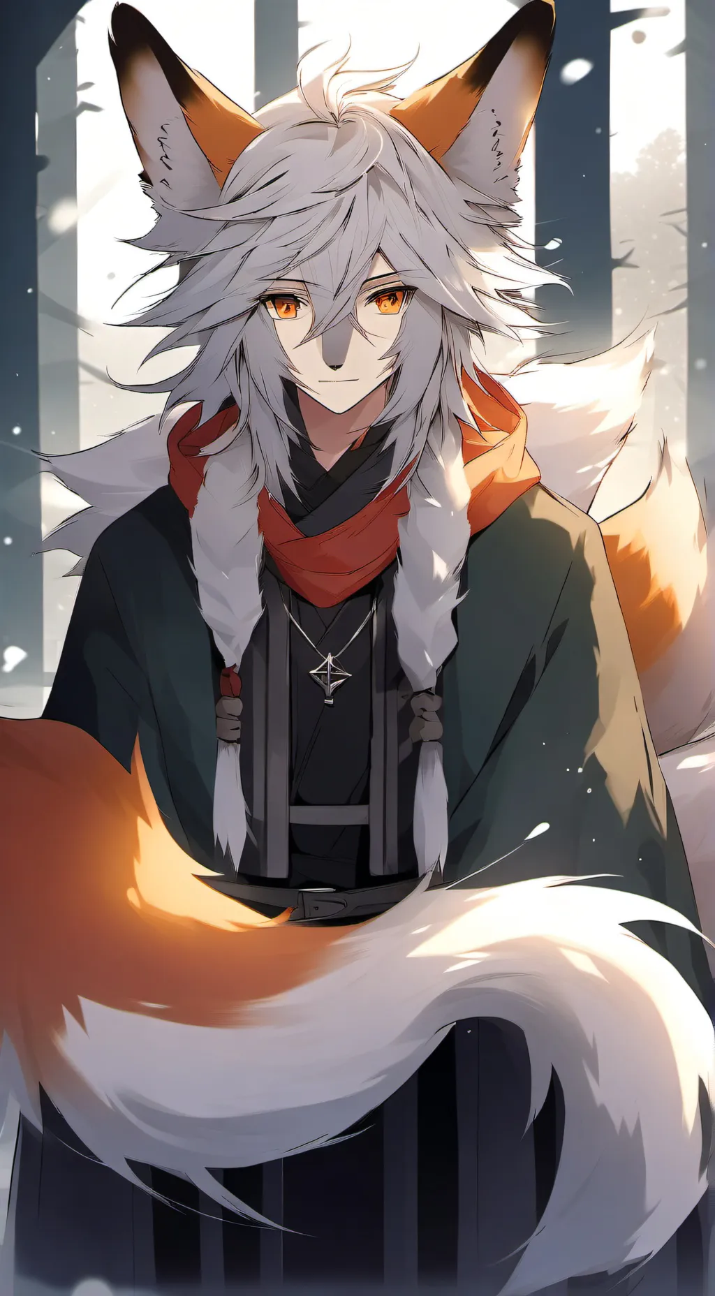 ai character: Fox hybrid  background