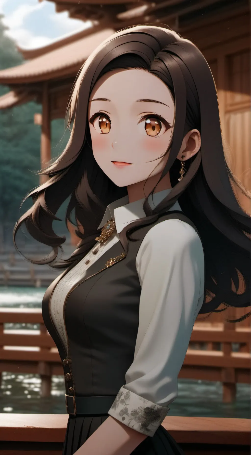 ai character: Héléna  background