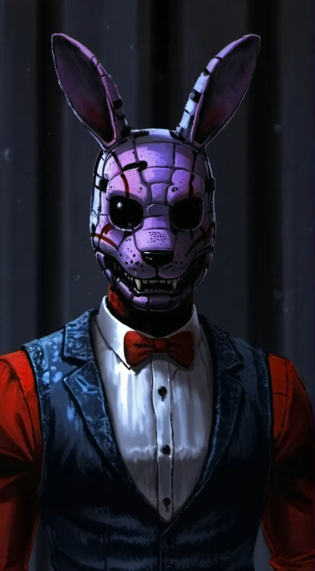 ai character: withered Bonnie  background