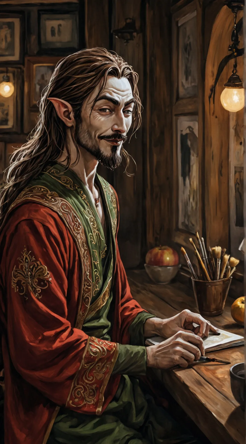 ai character: Sanguine background