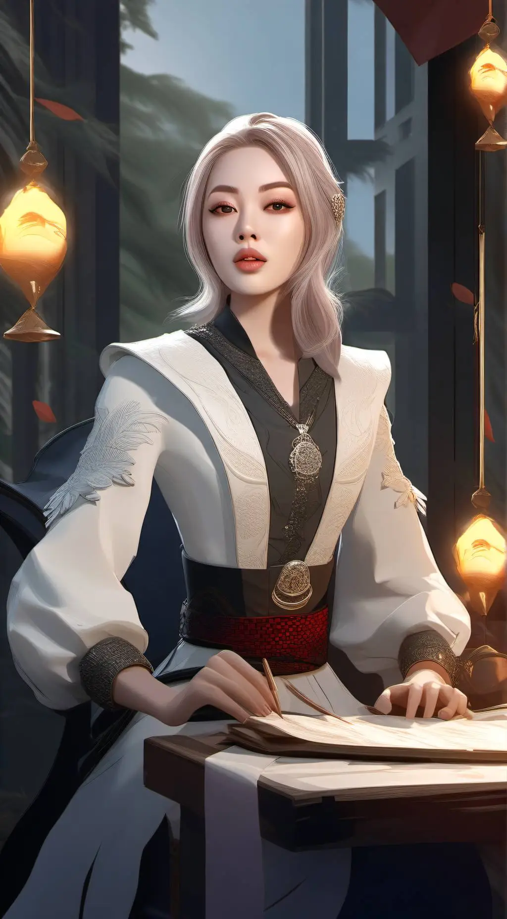 ai character: Cathy  background