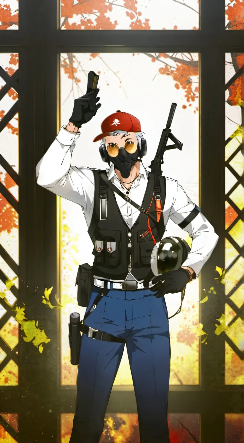 ai character: military solder background