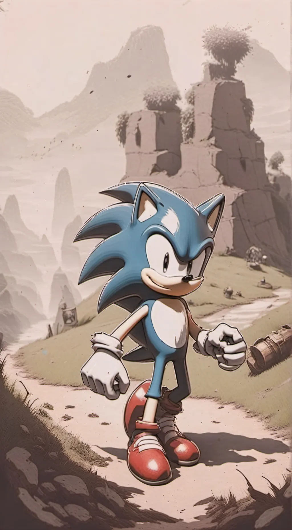 ai character: Sonic the Hedgehog background