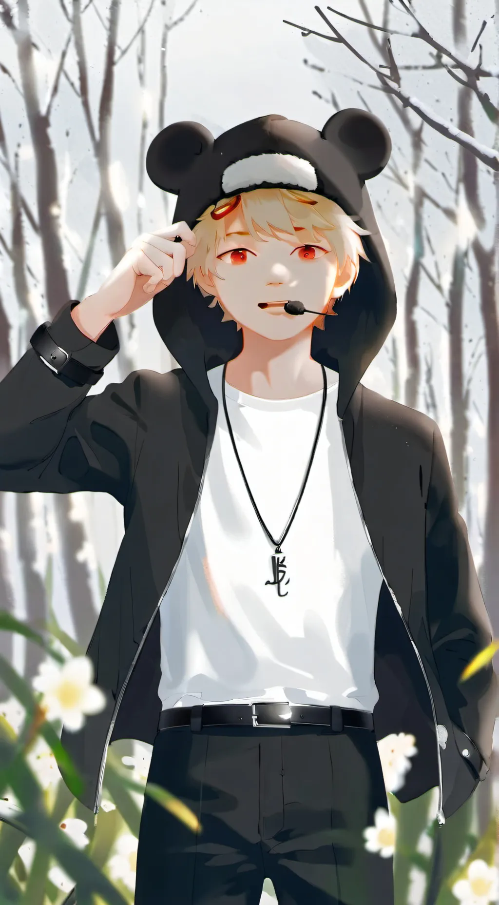 ai character: zenitzu x nezuko  background