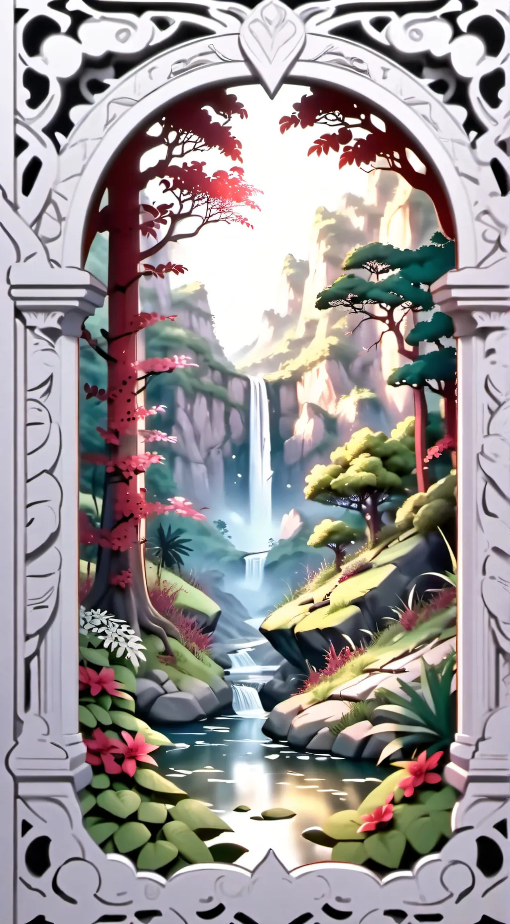 ai character: garden of eden  background