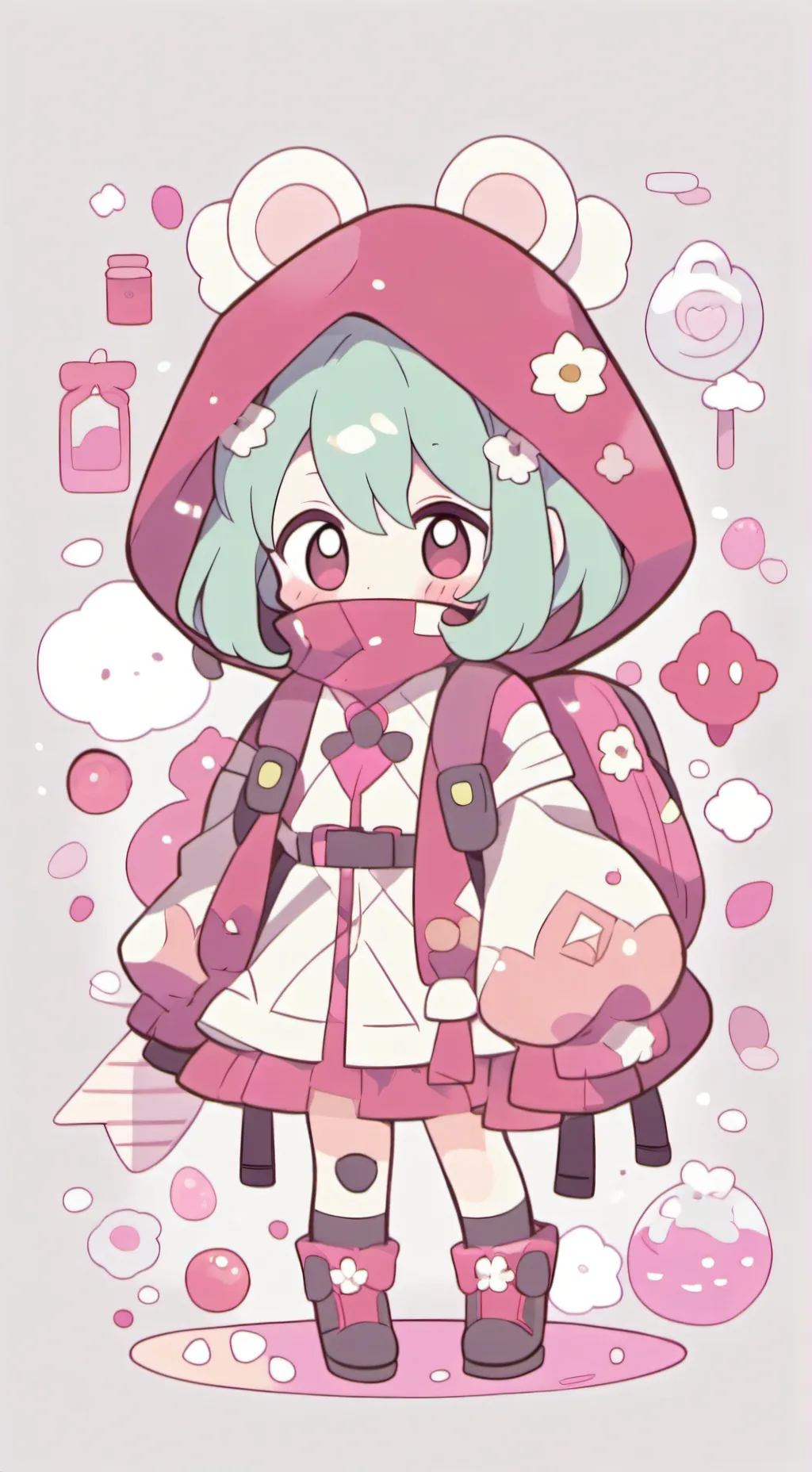 ai character: 🍀good luck🍀 background