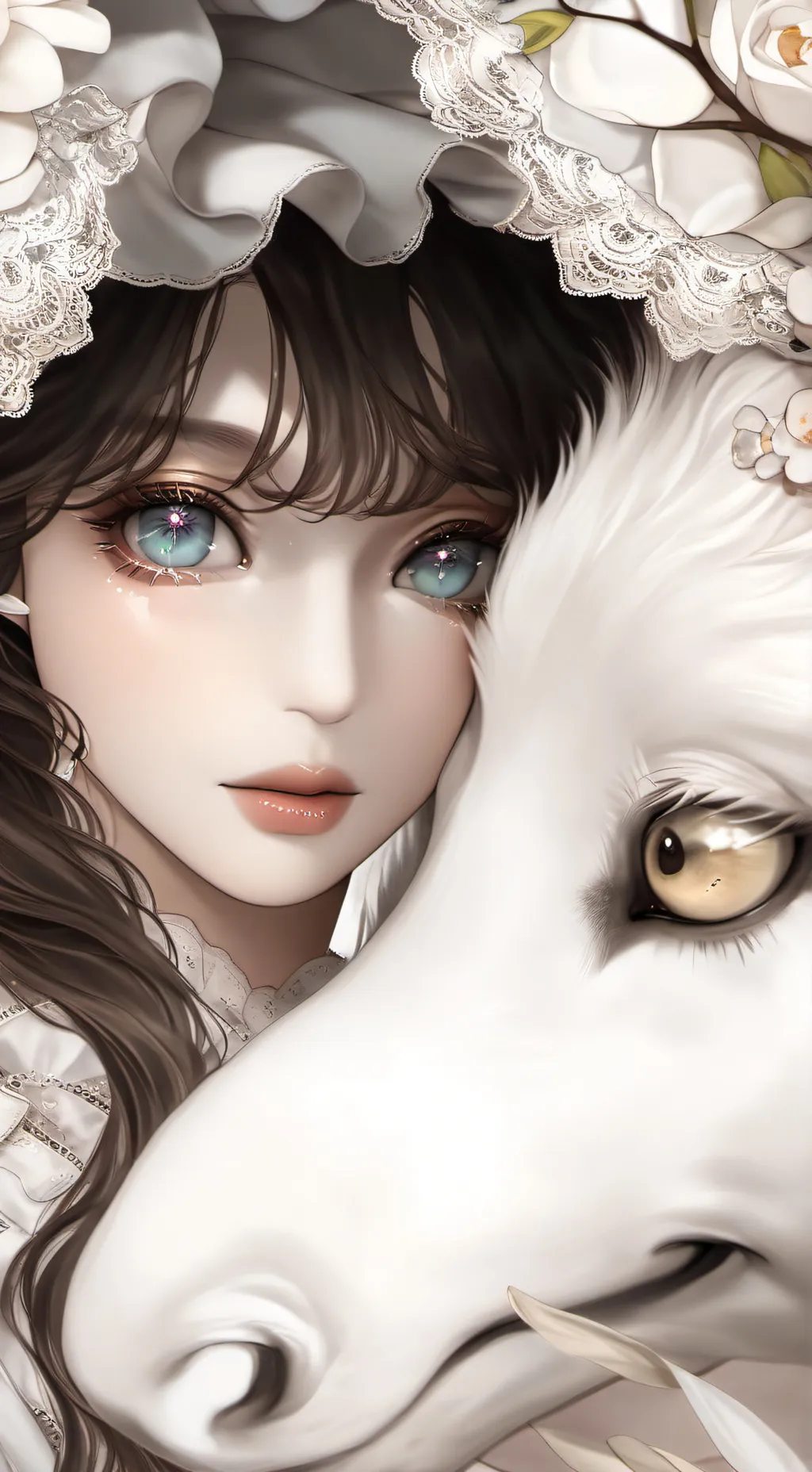 ai character: sad sans background