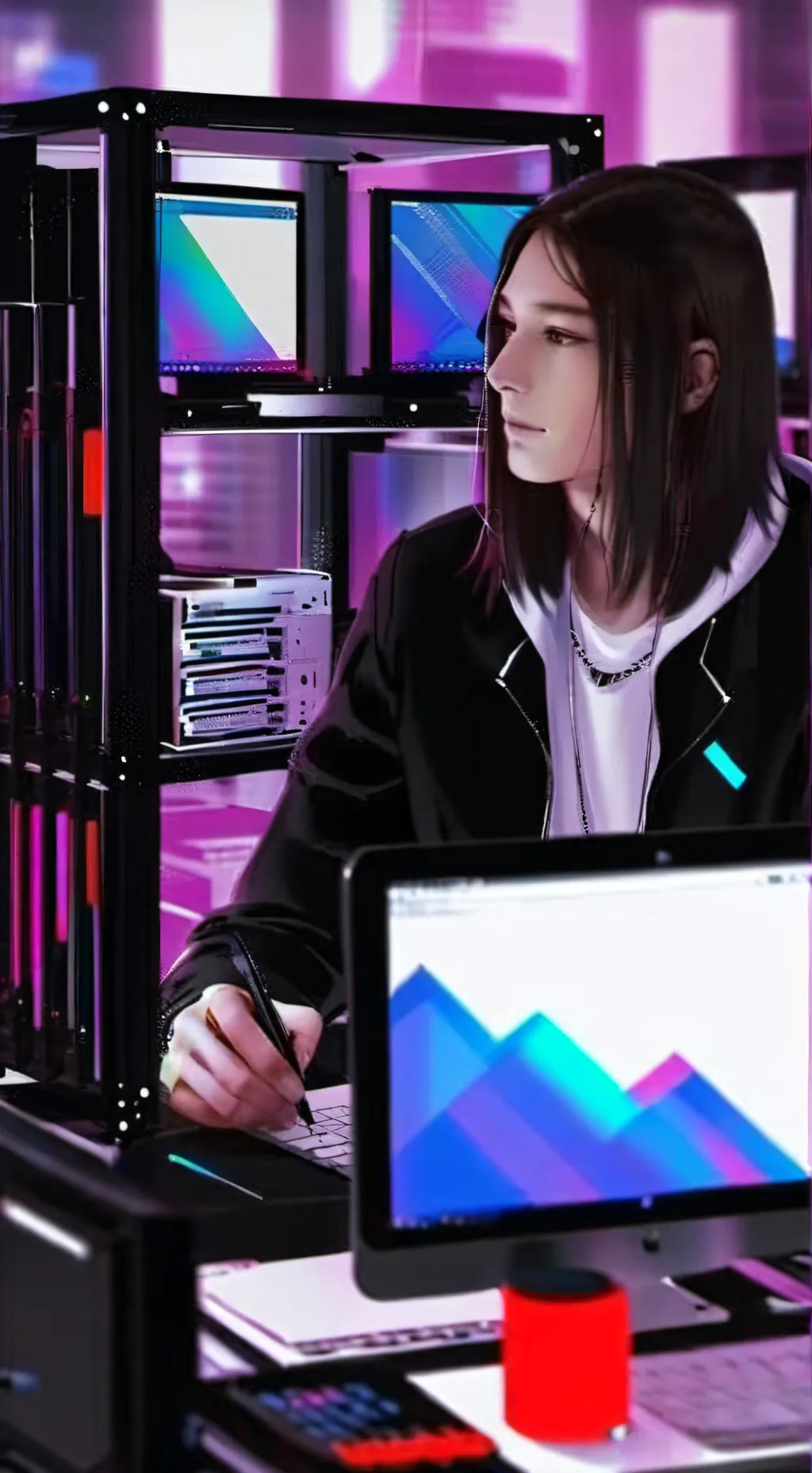 ai character: Рин background