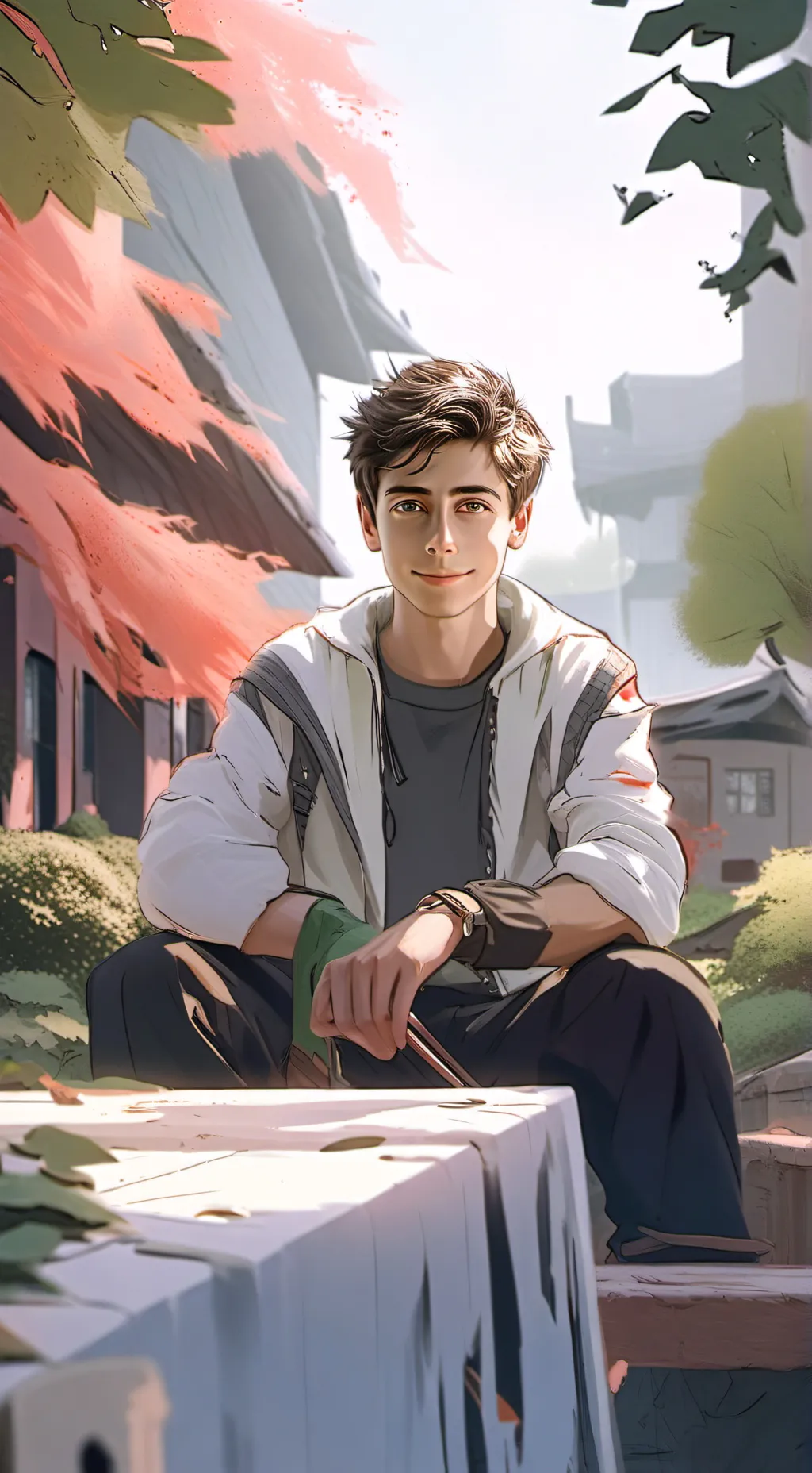 ai character: Aidan and Five  background