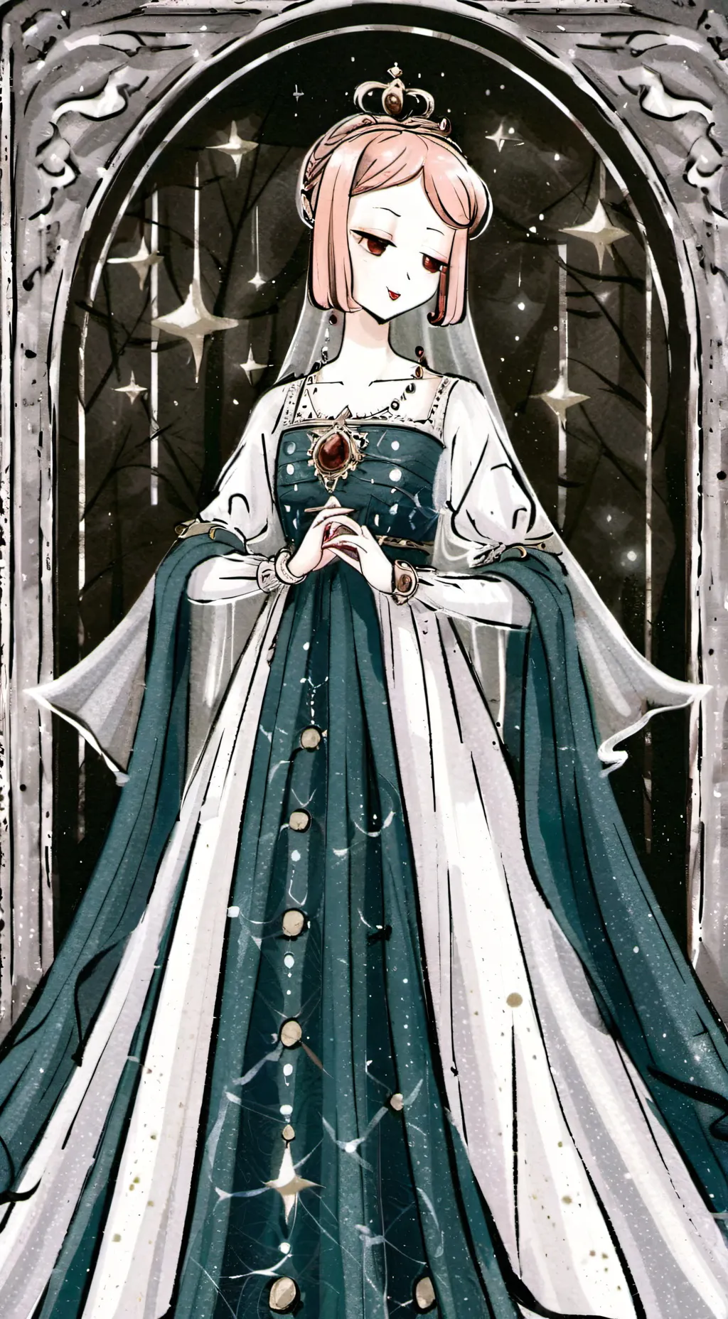 ai character: glisten background