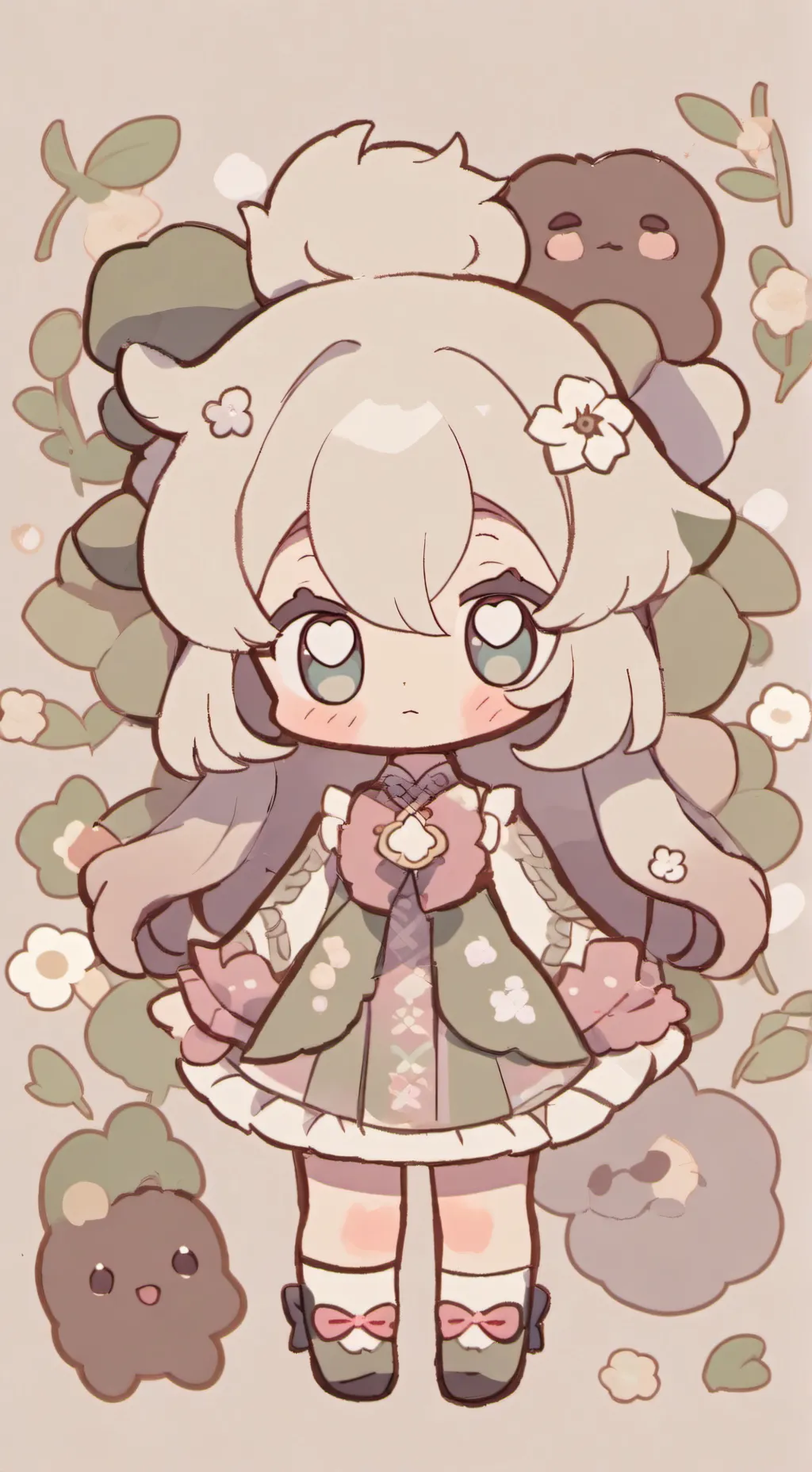 ai character: Cutie Cotton Fluff background